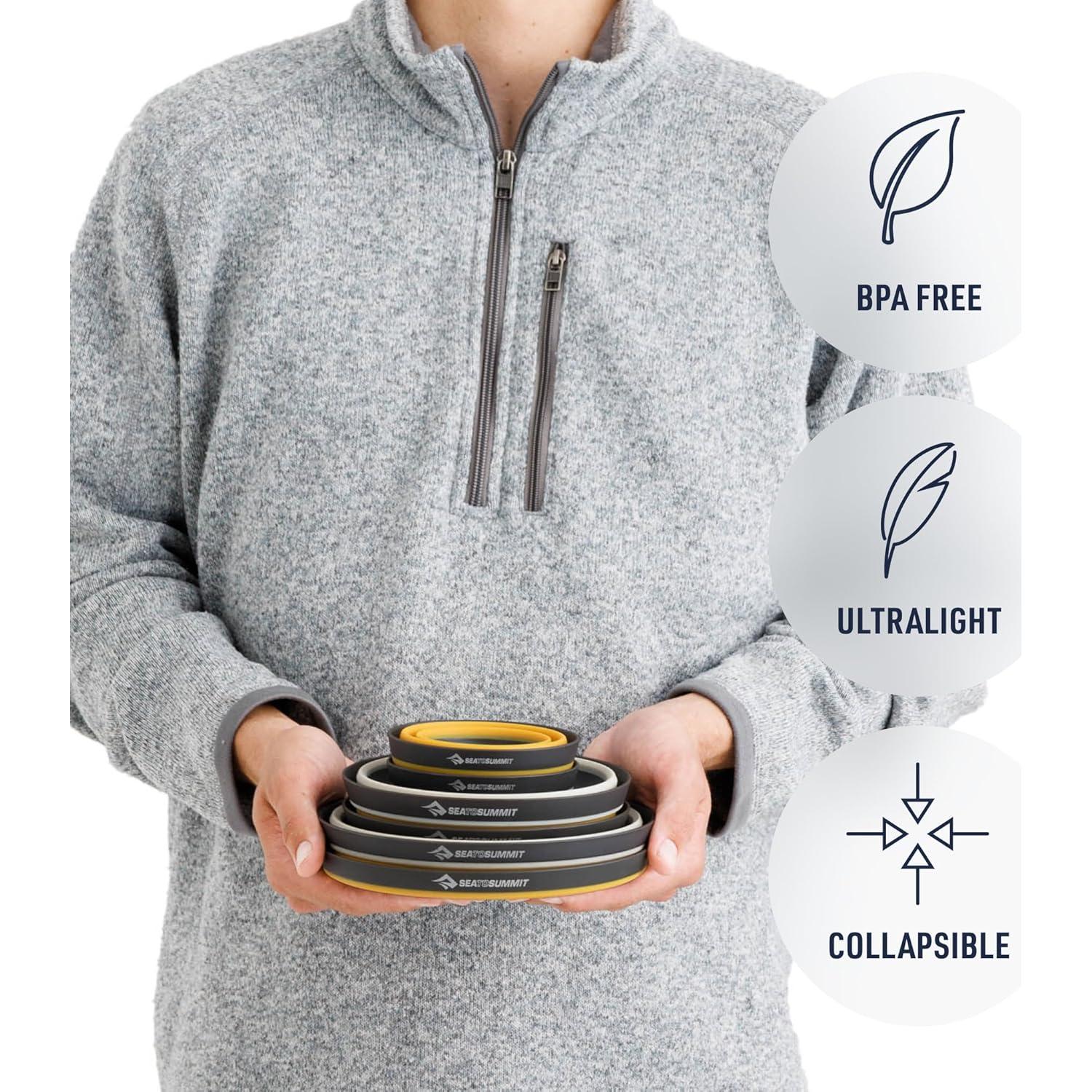 Juego de vajilla plegable ultraligera Sea to Summit 2 personas