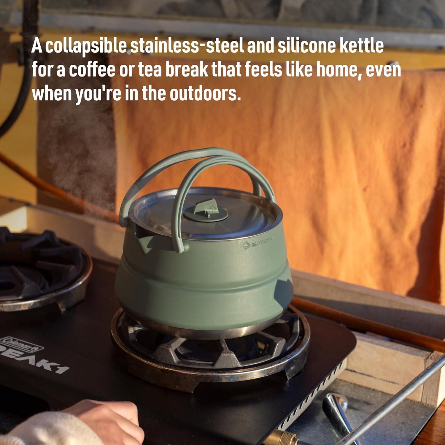 Detour Stainless Steel 1.6 Liter Collapsible Camp Kettle