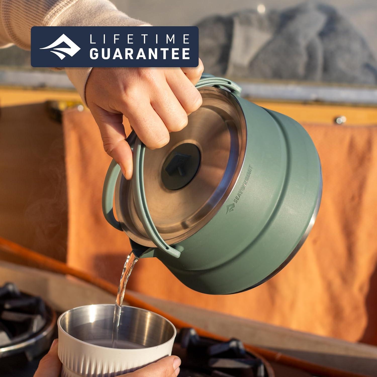 Detour Stainless Steel 1.6 Liter Collapsible Camp Kettle