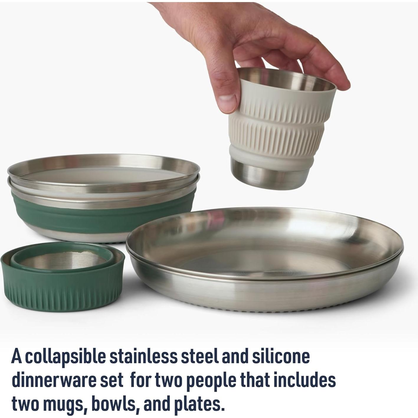 Juego de Vajilla Plegable de Campamento Sea to Summit para 2 Personas