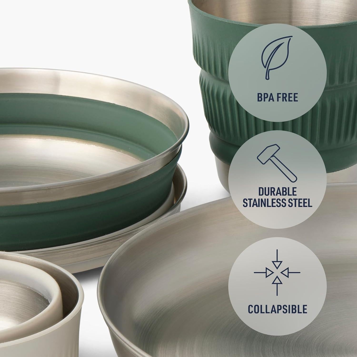 Juego de Vajilla Plegable de Campamento Sea to Summit para 2 Personas