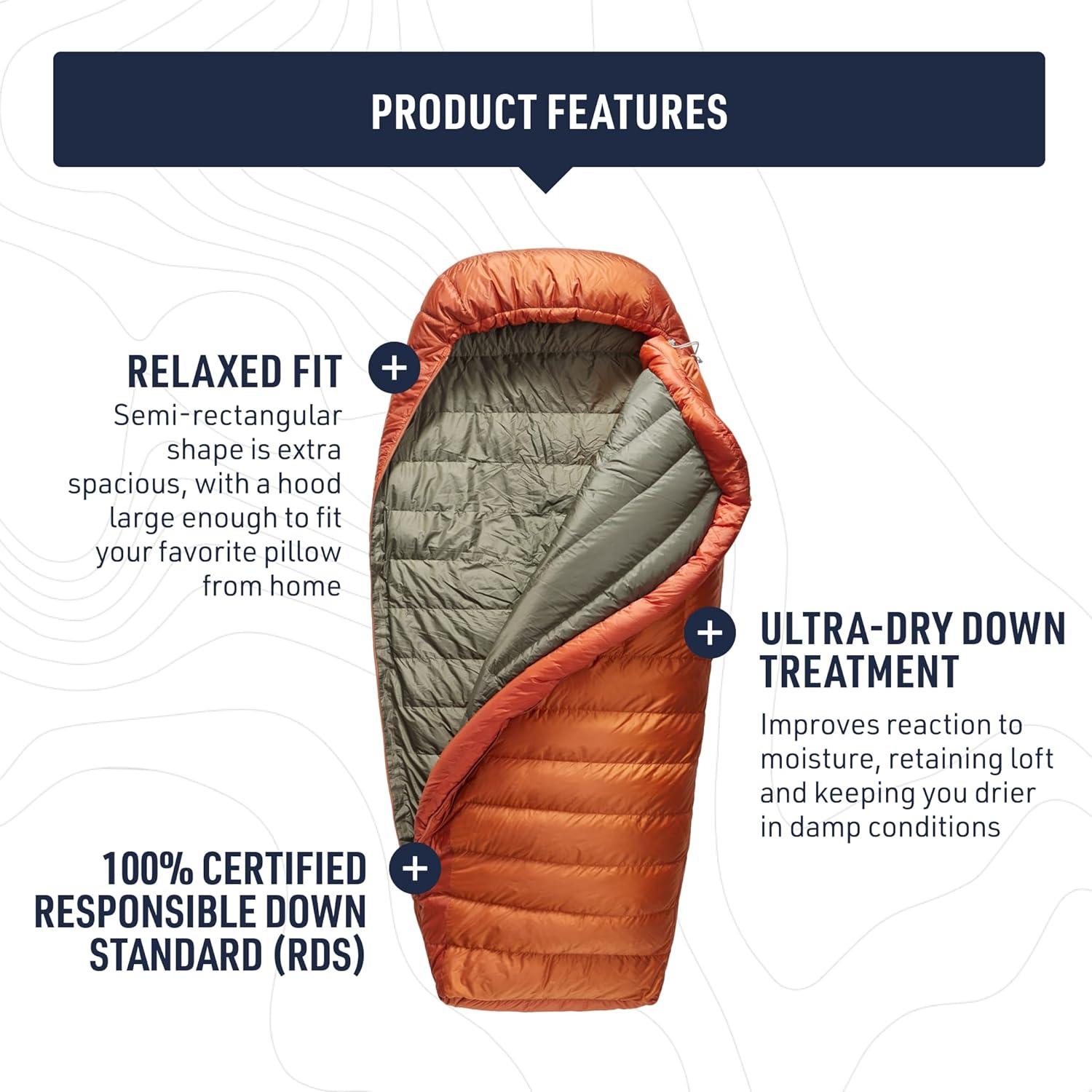 Saco de dormir plumas Sea to Summit 15°C Regular 1 persona