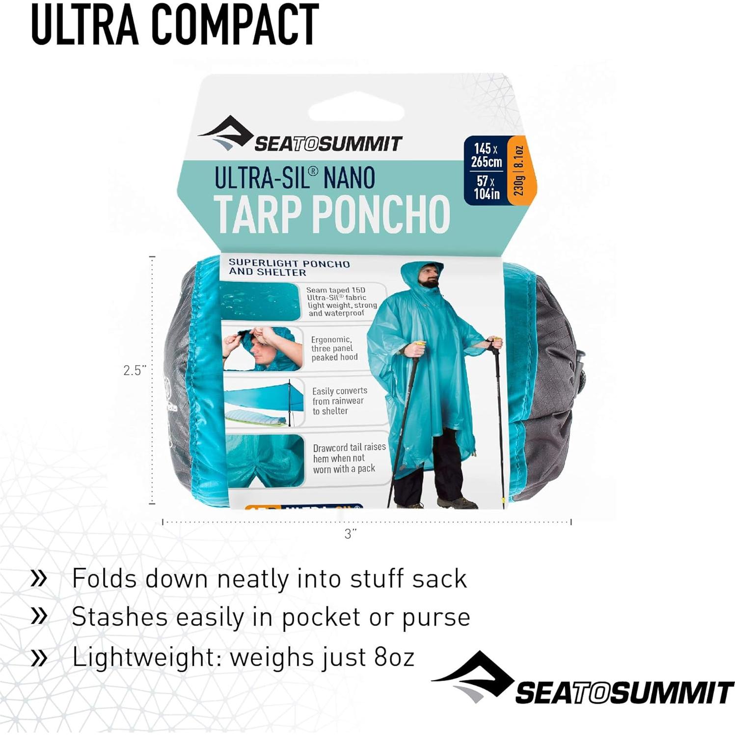 Poncho Tarp Ultra-SIL Nano Sea to Summit 4-en-1 Impermeable