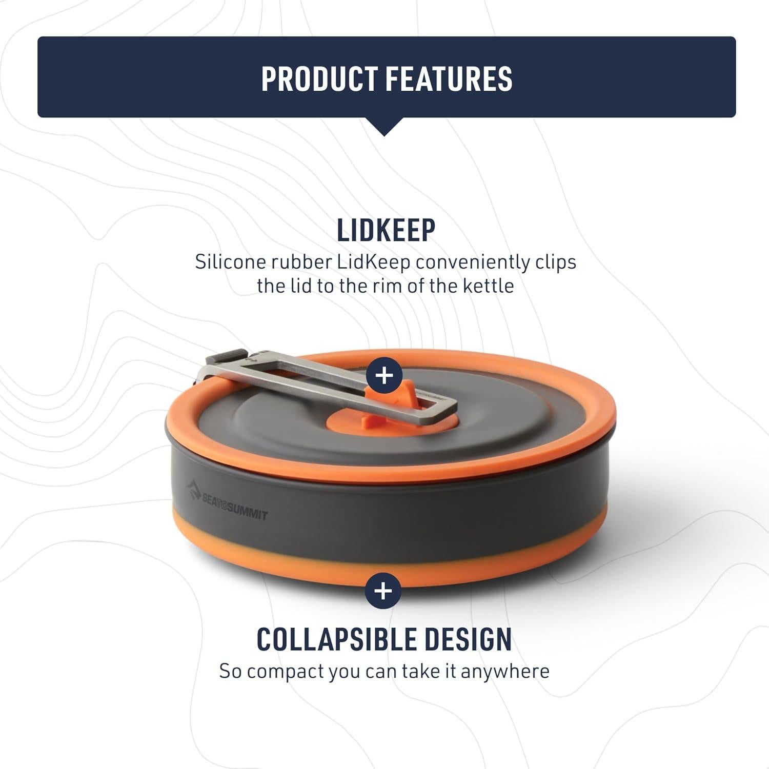 Olla Plegable 1L Sea to Summit Frontier para Camping