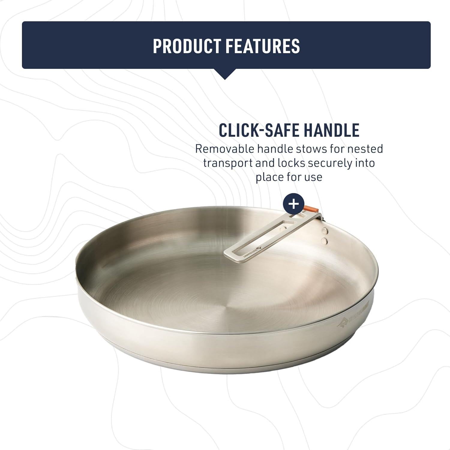 Detour 10-Inch Stainless Steel Camping Pan