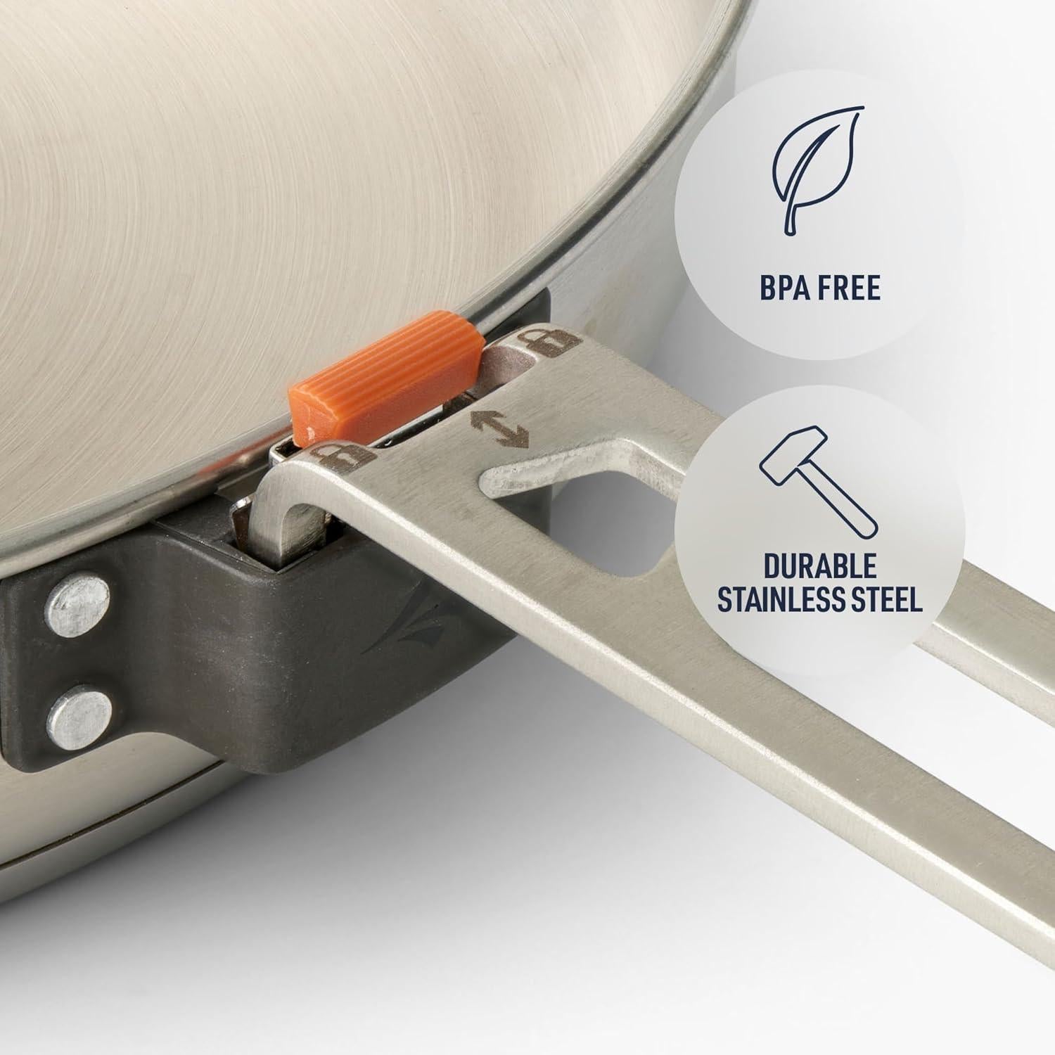 Detour 10-Inch Stainless Steel Camping Pan