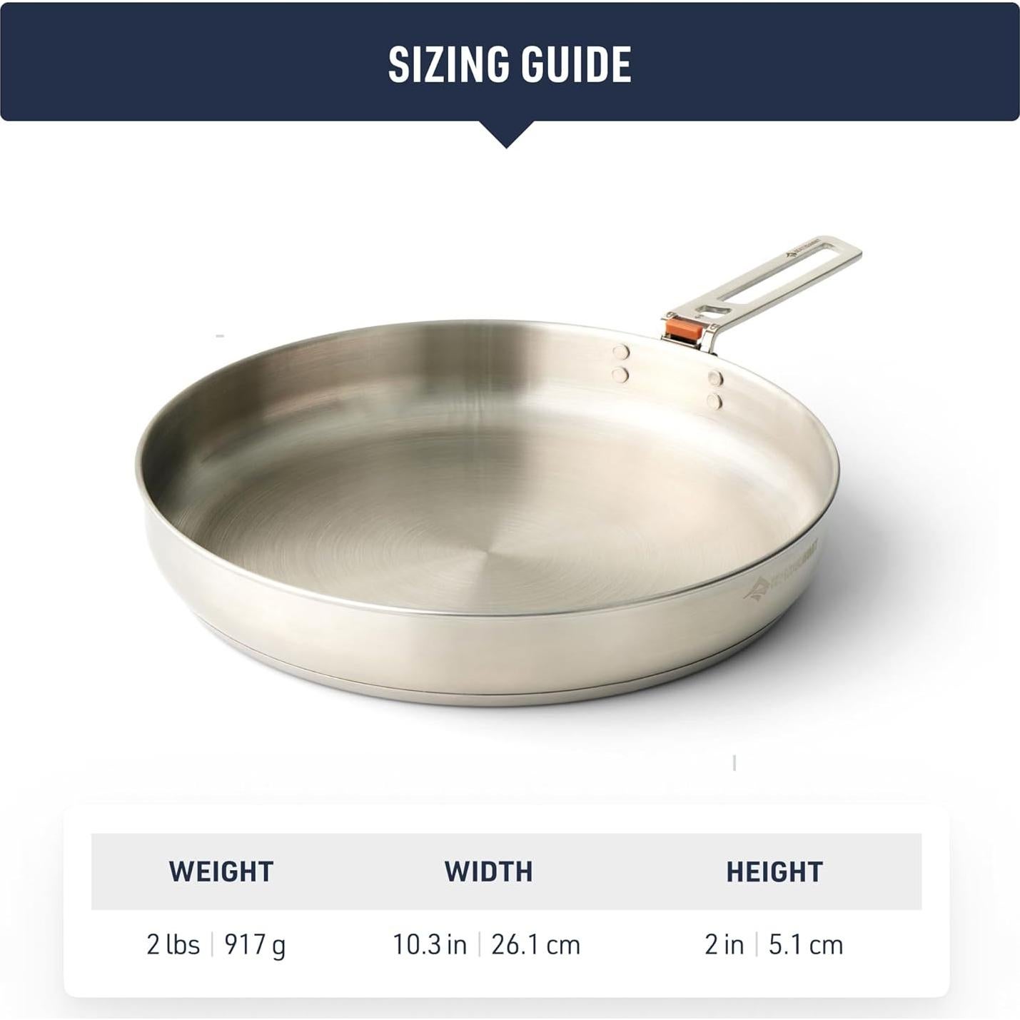Detour 10-Inch Stainless Steel Camping Pan