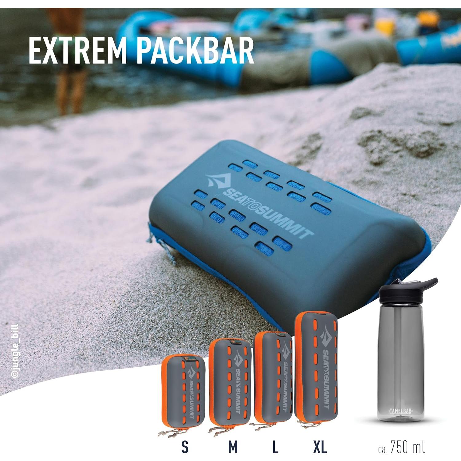 Toalla de bolsillo grande Sea to Summit microfibra azul