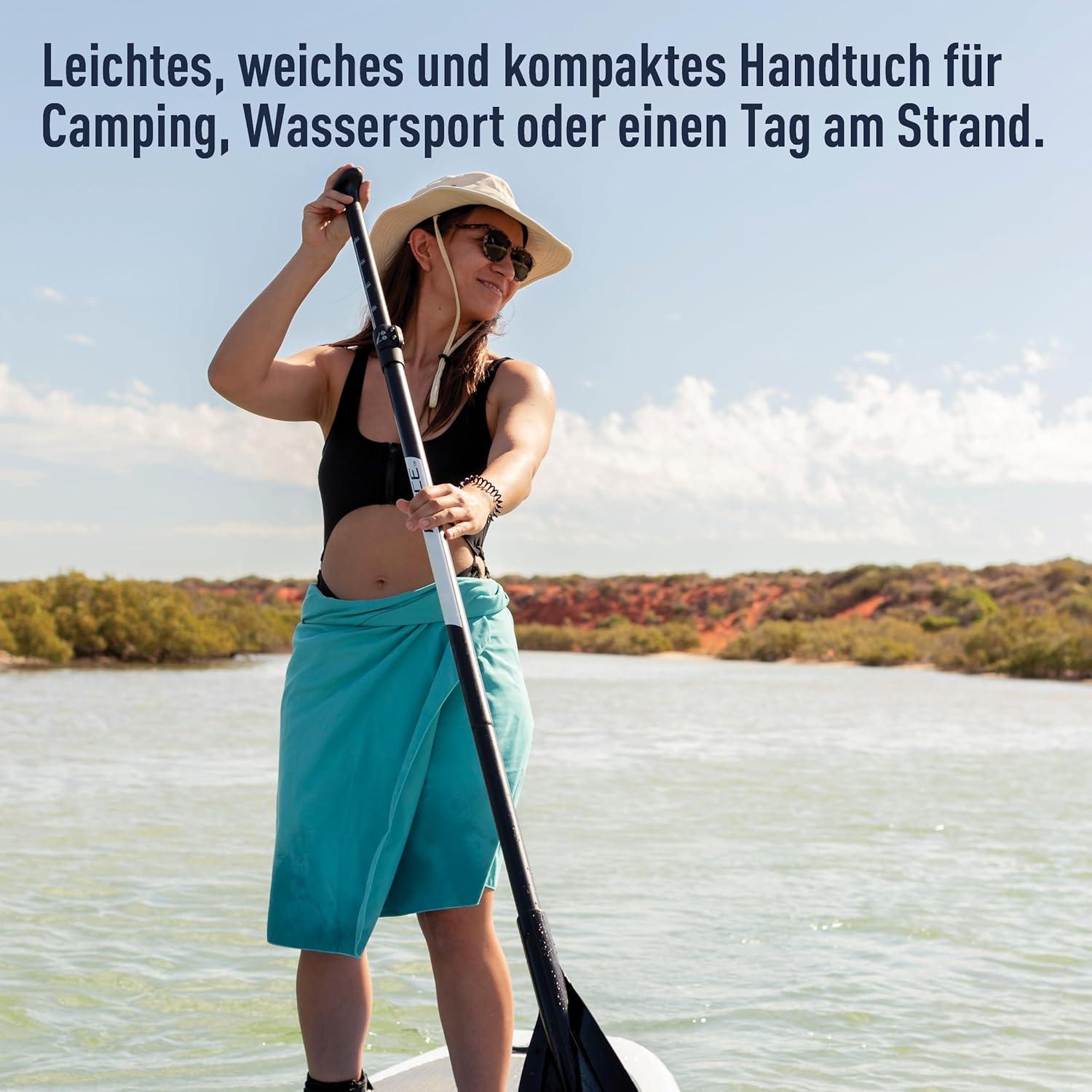 Toalla de bolsillo grande Sea to Summit microfibra azul