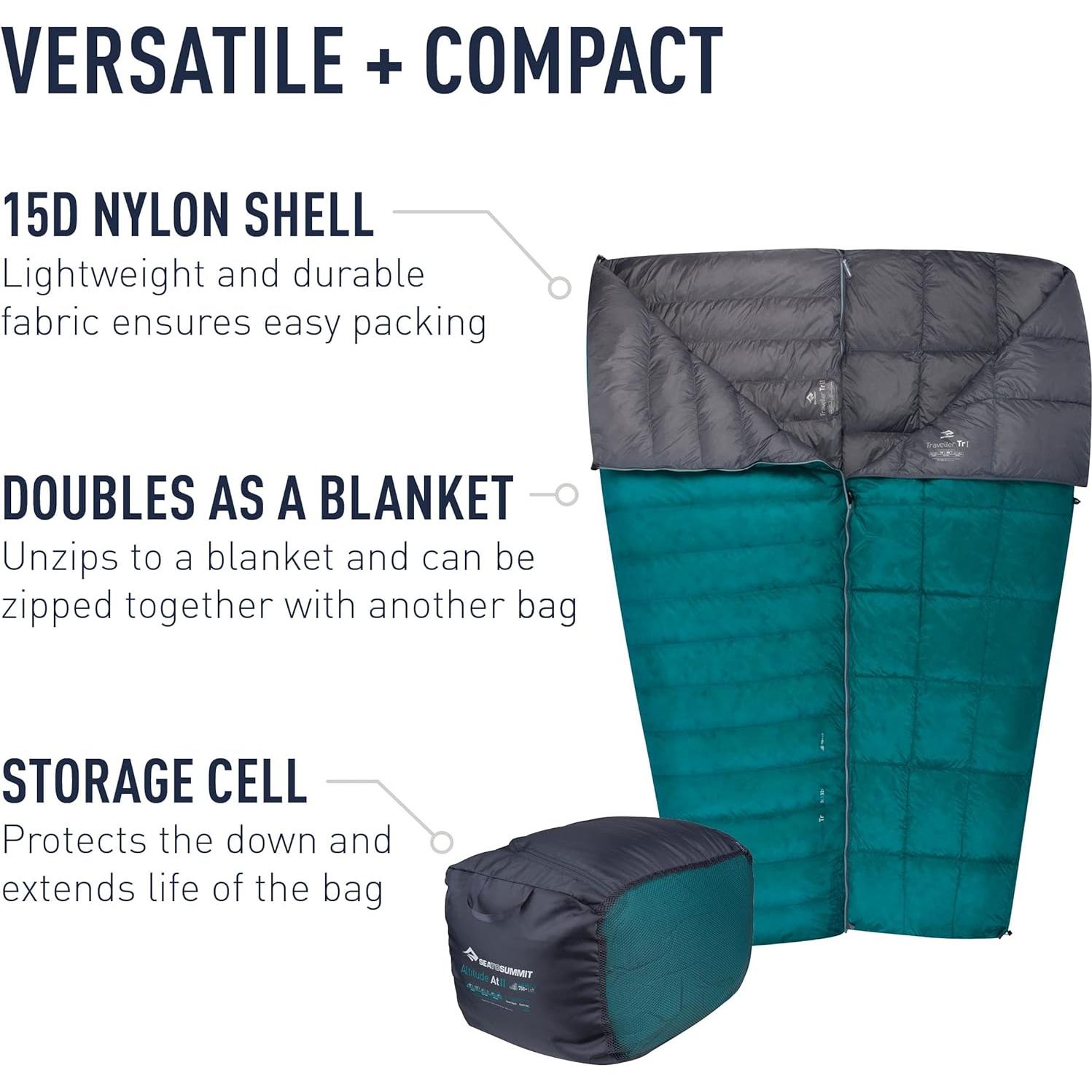 Saco de dormir y manta Sea to Summit Traveller 10°C - 1.93m