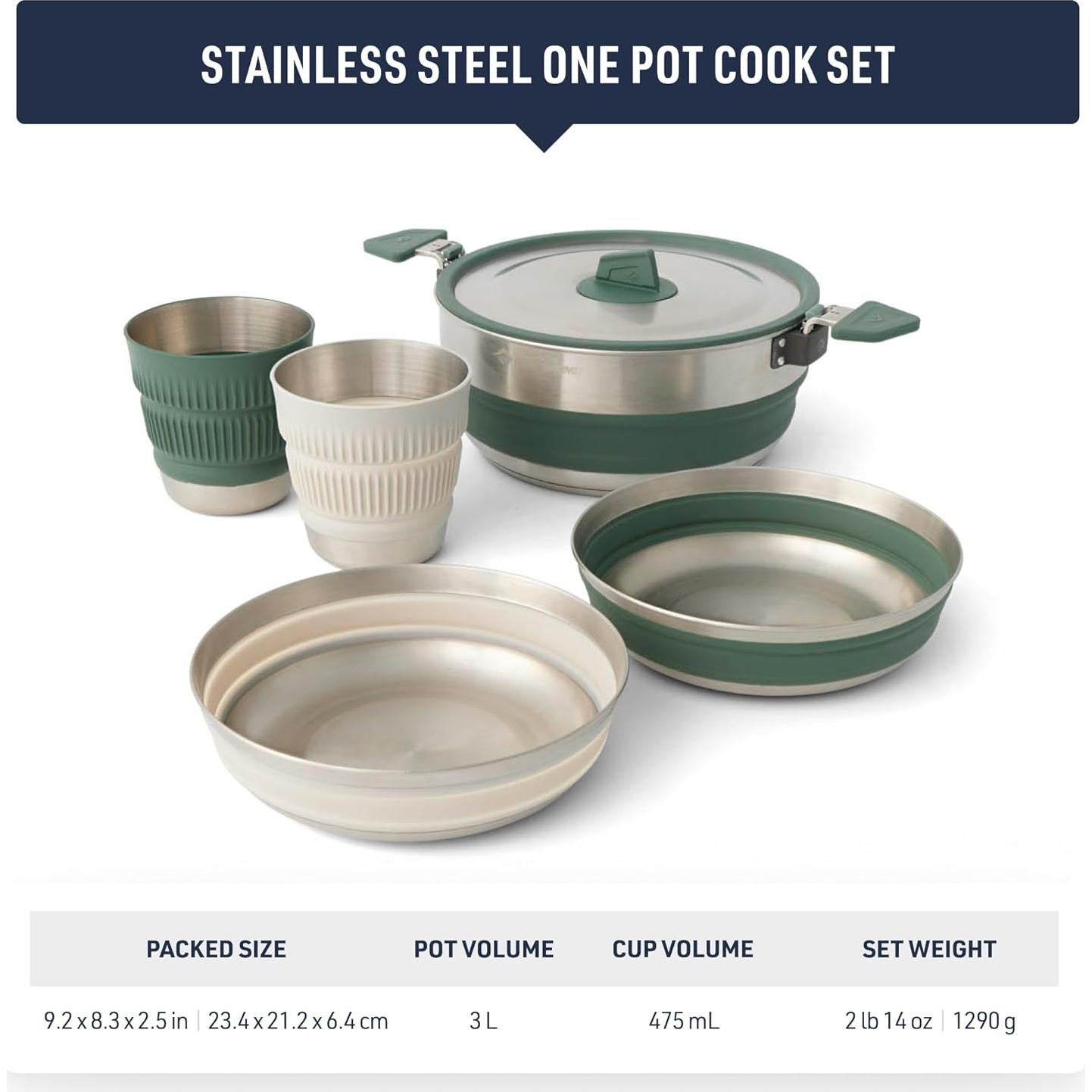 Juego de cocina para campamento Sea to Summit 5 piezas 3L