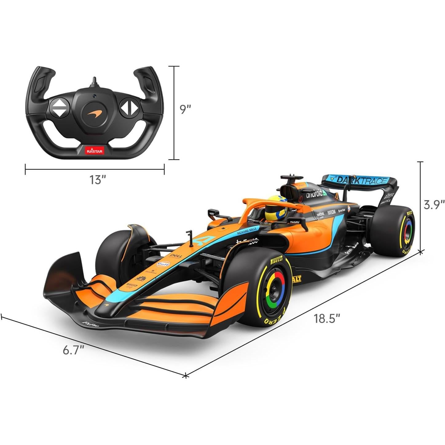 RASTAR RC Car 1/12 Scale 2.4Ghz Remote Control Car for McLaren F1 MCL36 R/C Toy Car Model Vehicle