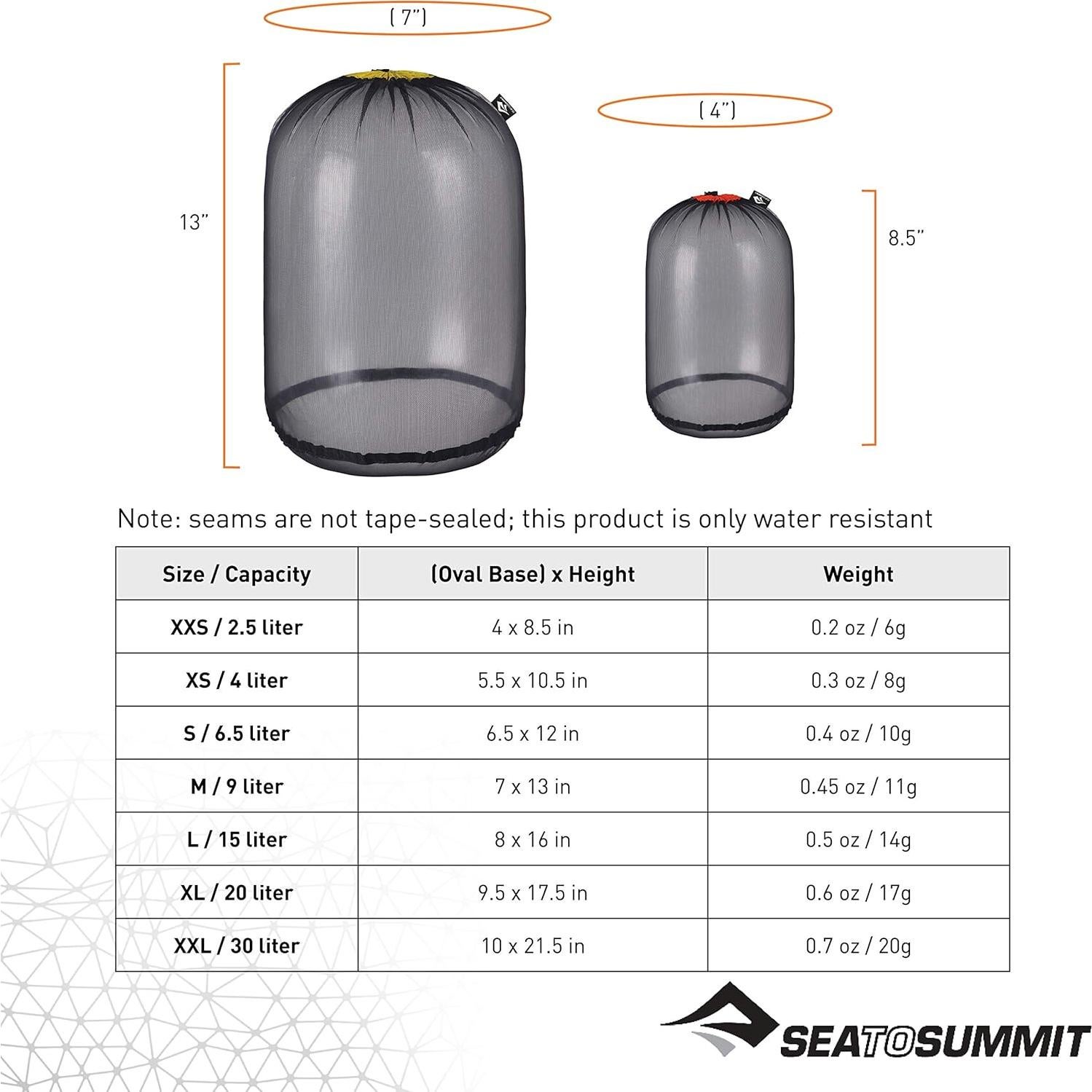 Saco de almacenamiento Sea to Summit 6.5L ultraligero naranja