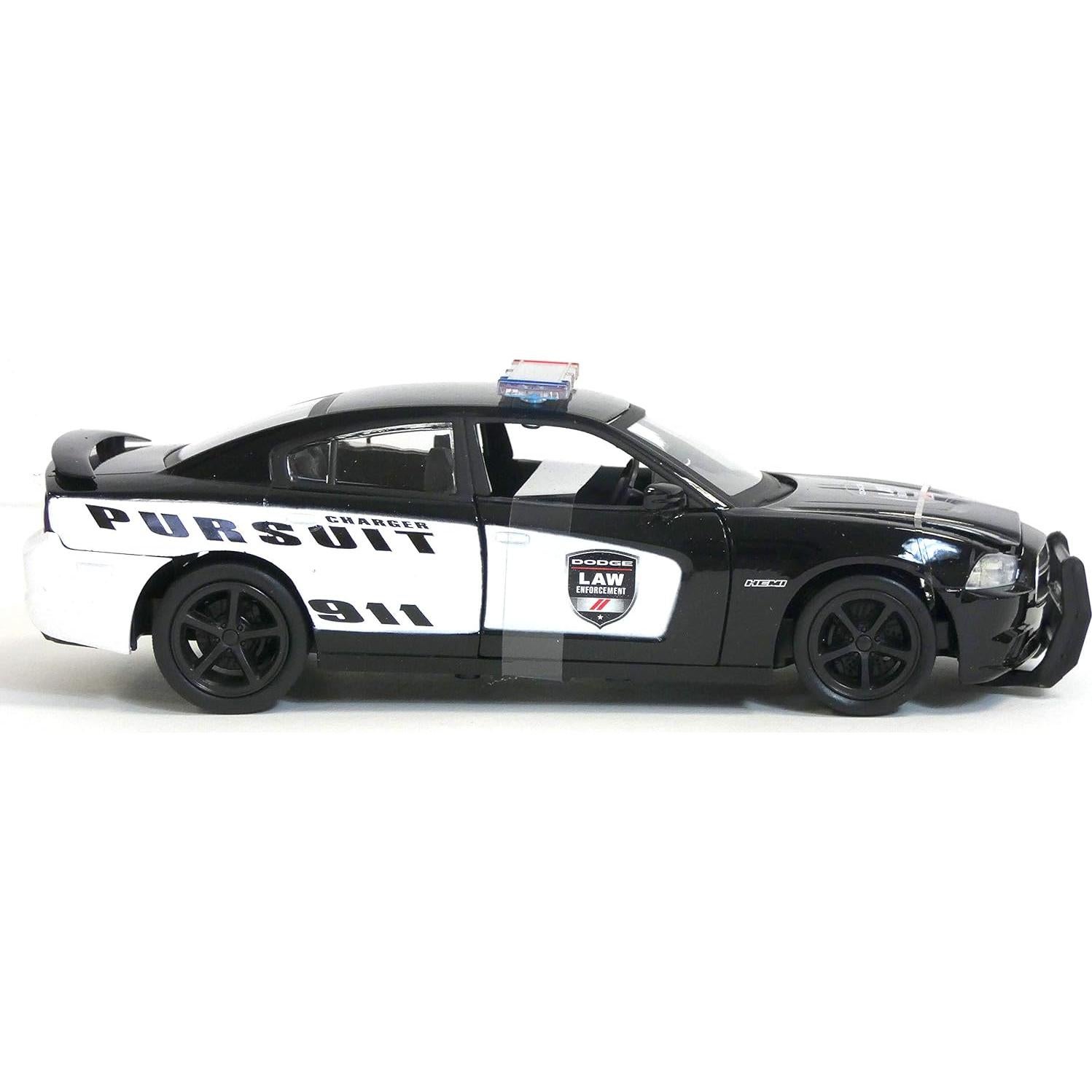 Dodge Charger Pursuit Policía Diecast 1:24 Newray Negro