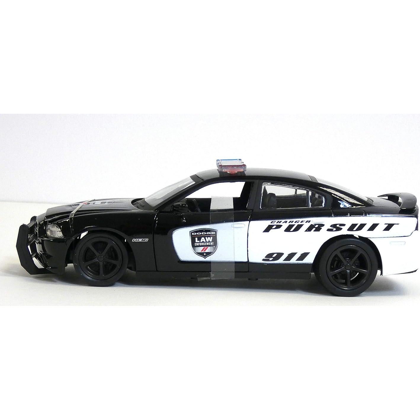 Dodge Charger Pursuit Policía Diecast 1:24 Newray Negro