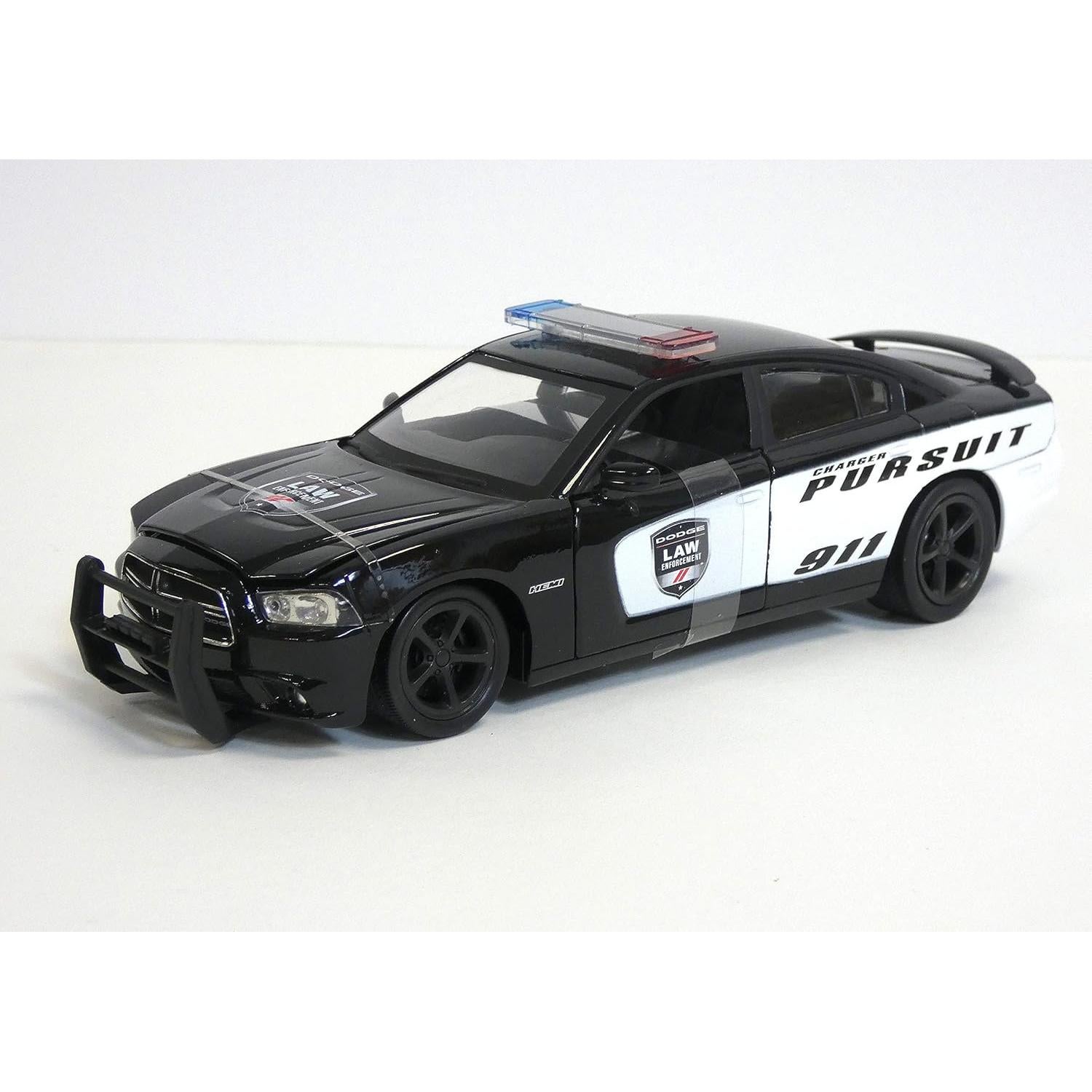 Dodge Charger Pursuit Policía Diecast 1:24 Newray Negro