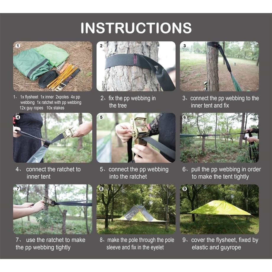 Hamaca de Camping BEICNWOD 001 Camuflaje XL 249.5 kg