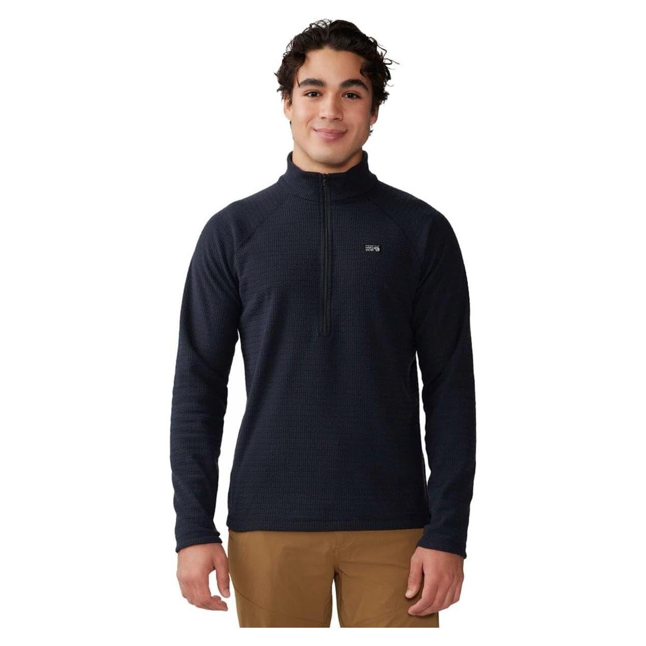 Sudadera Hombre Mountain Hardwear Summit Grid 1/2 Zip Negro XL