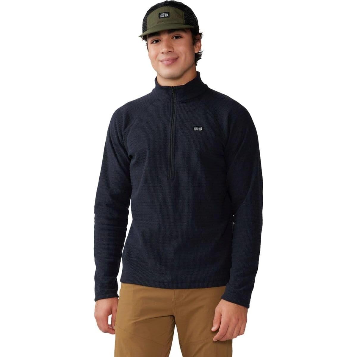 Sudadera Hombre Mountain Hardwear Summit Grid 1/2 Zip Negro XL