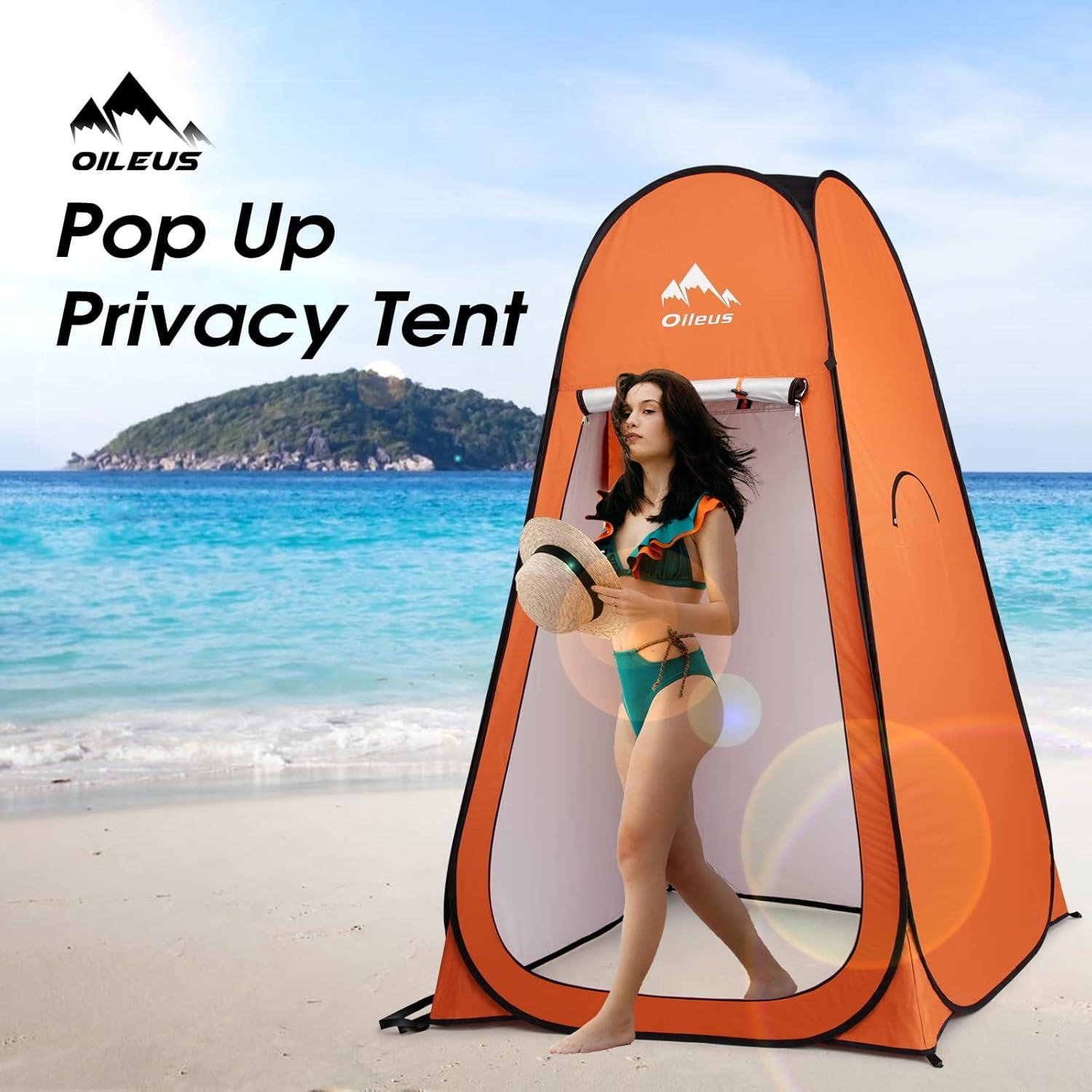Tienda de Privacidad Pop Up Oileus Naranja 190.5 cm - Camping