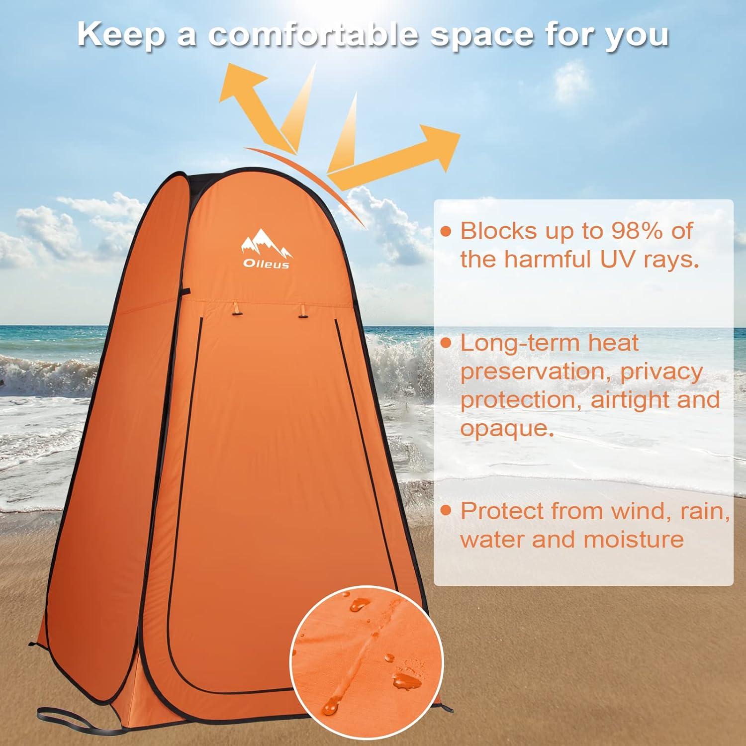 Tienda de Privacidad Pop Up Oileus Naranja 190.5 cm - Camping