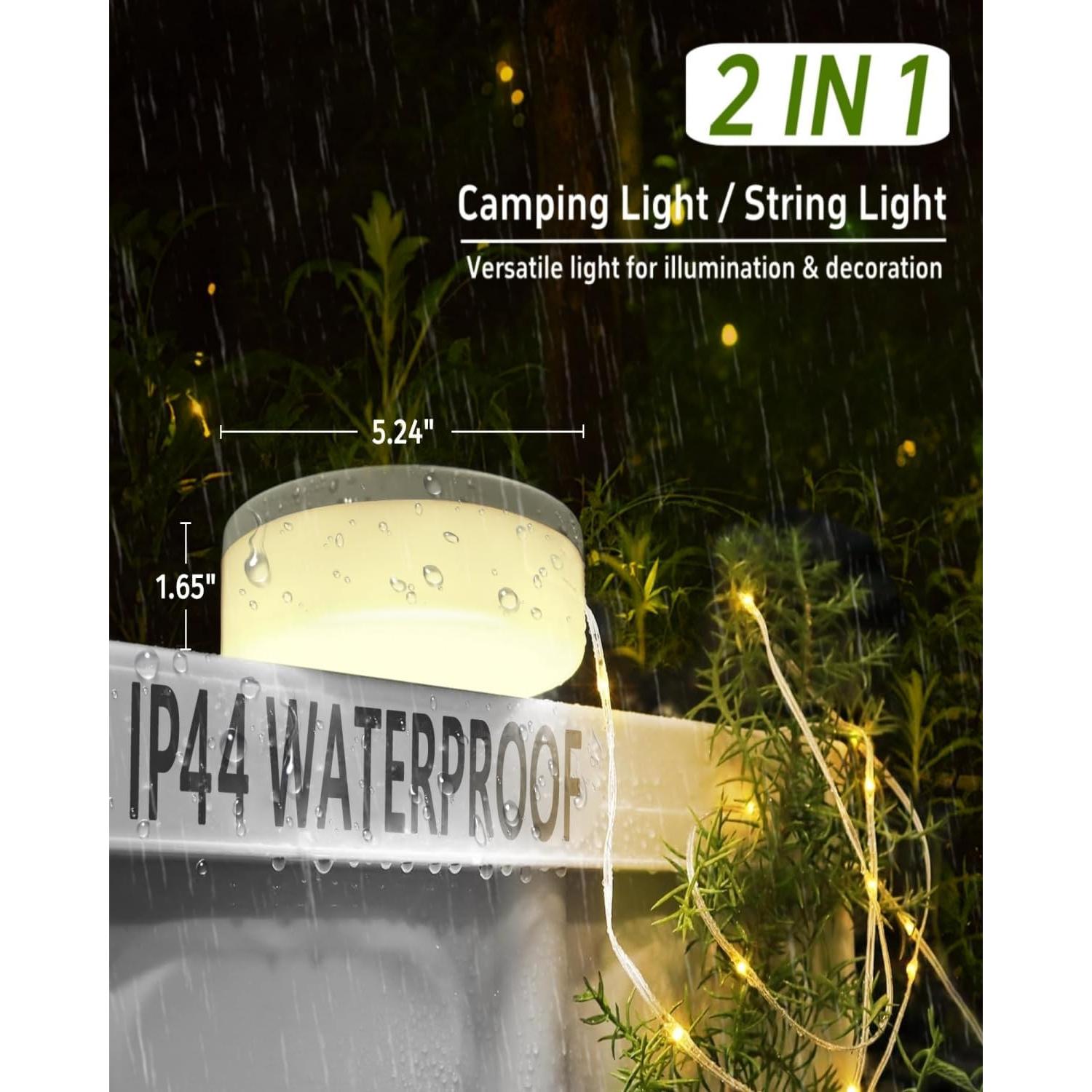 Luces de Cuerda Solares TuoPuLife 12m 150LEDs Impermeables