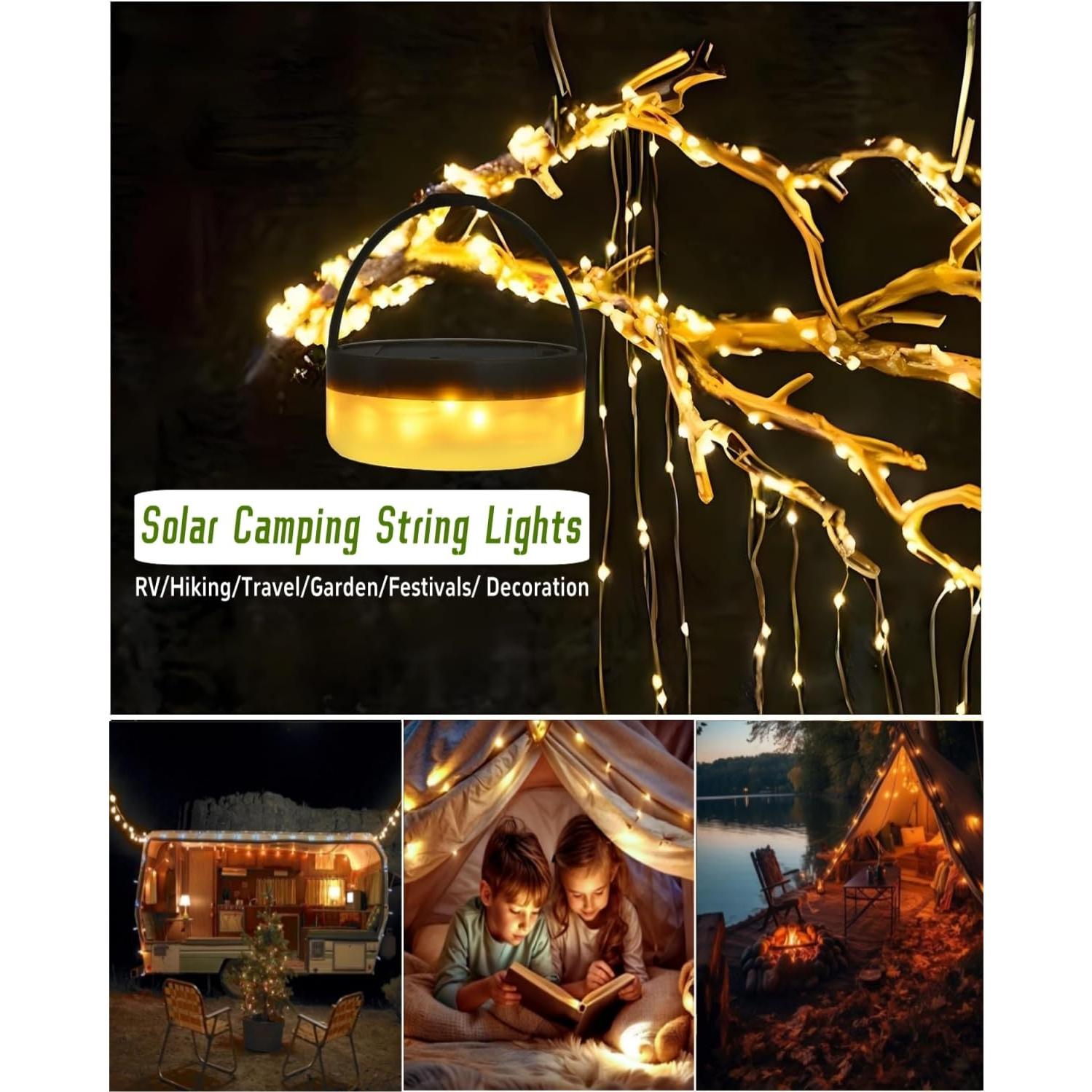 Luces de Cuerda Solares TuoPuLife 12m 150LEDs Impermeables