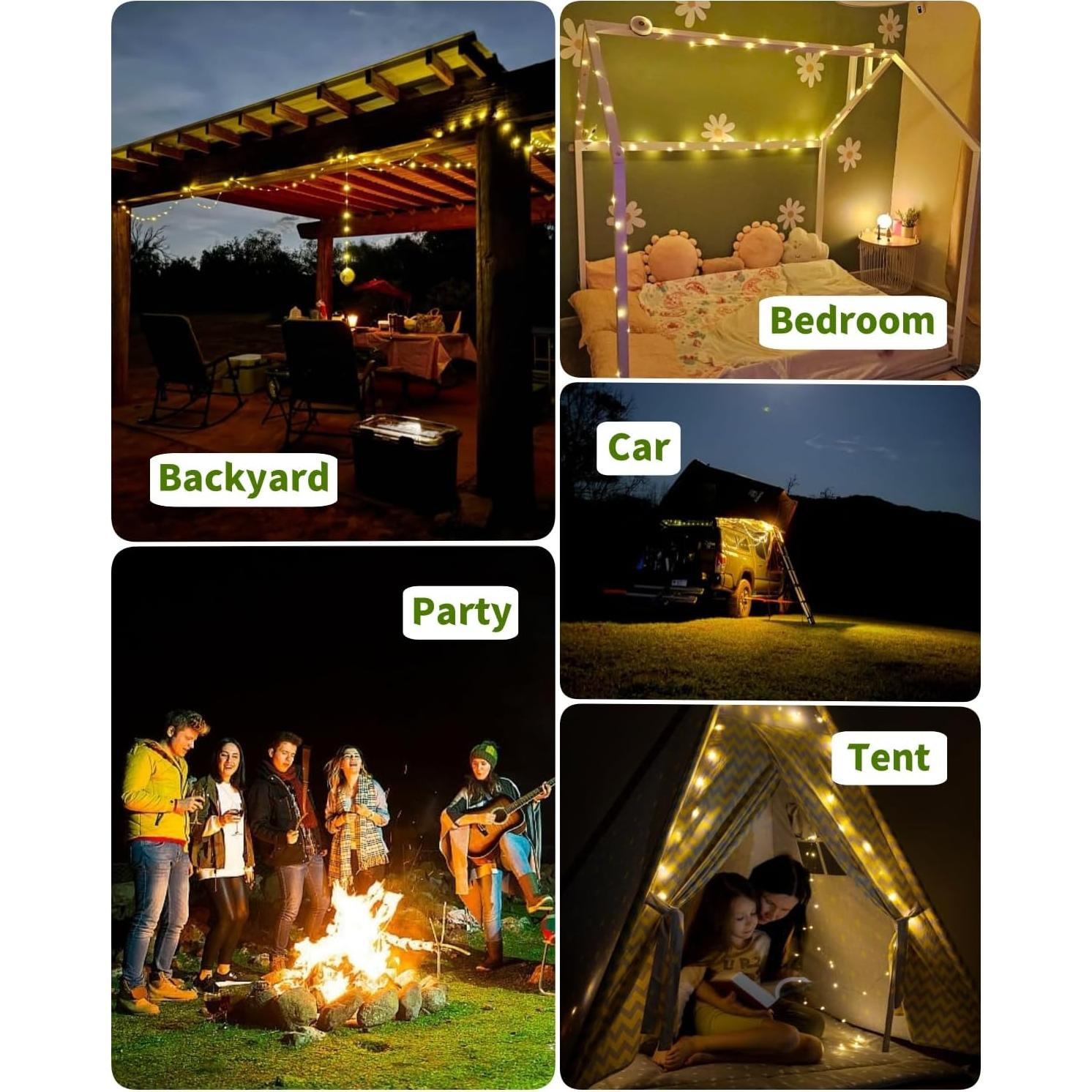 Luces de Cuerda Solares TuoPuLife 12m 150LEDs Impermeables