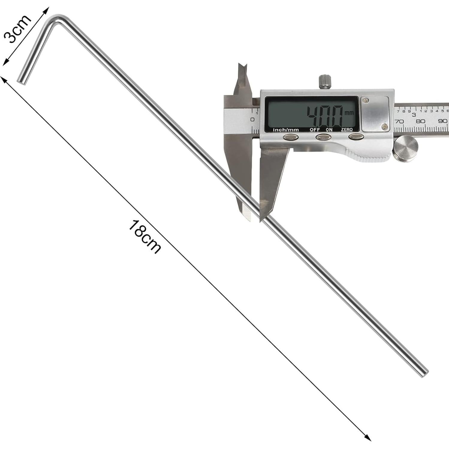 Estacas de Metal Oligei 17 Piezas 4mm para Jardinería y Camping