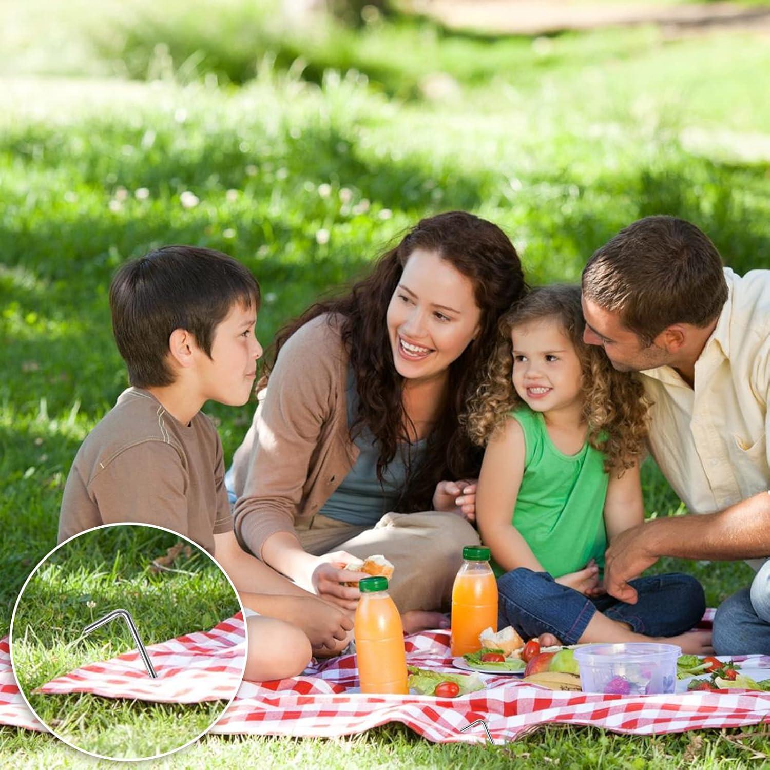 Estacas de Metal Oligei 17 Piezas 4mm para Jardinería y Camping