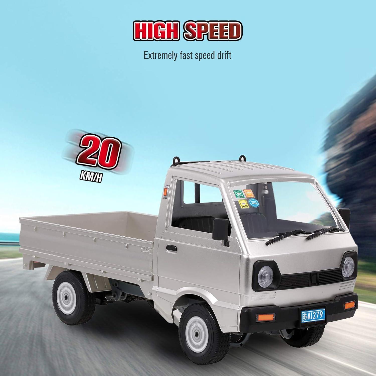 GoolRC Coche RC WPL D12 1/10 20 km/h LED 3 Baterías