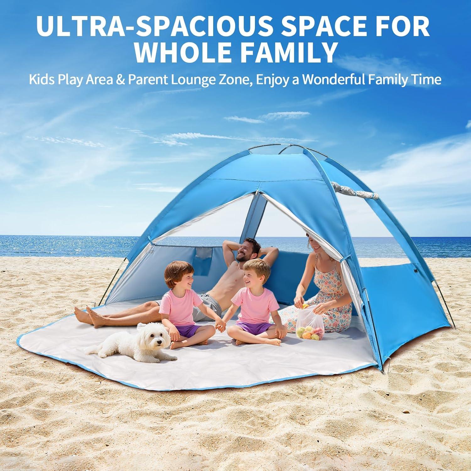 Carpa de Playa COVACURE BBT-01 para 3-4 Personas, UV 50+