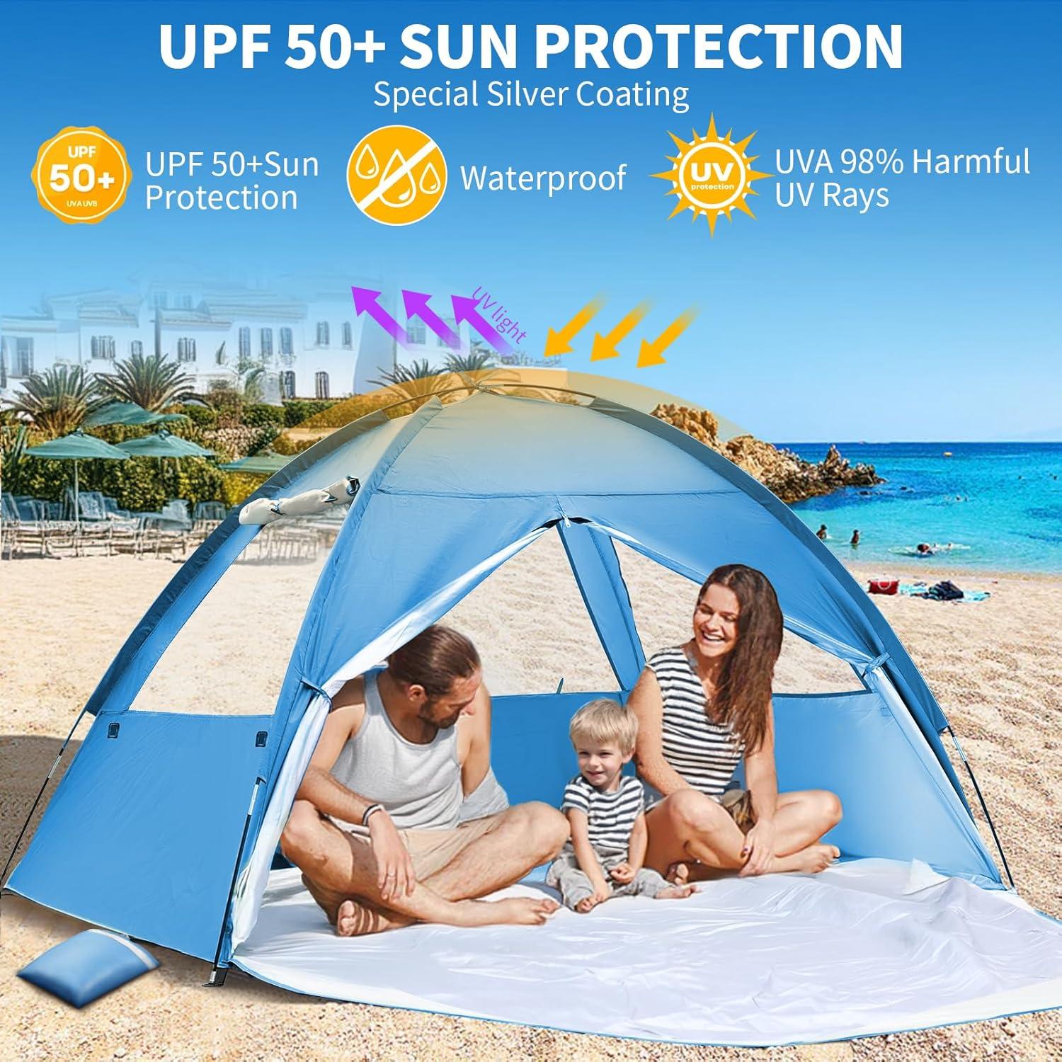 Carpa de Playa COVACURE BBT-01 para 3-4 Personas, UV 50+