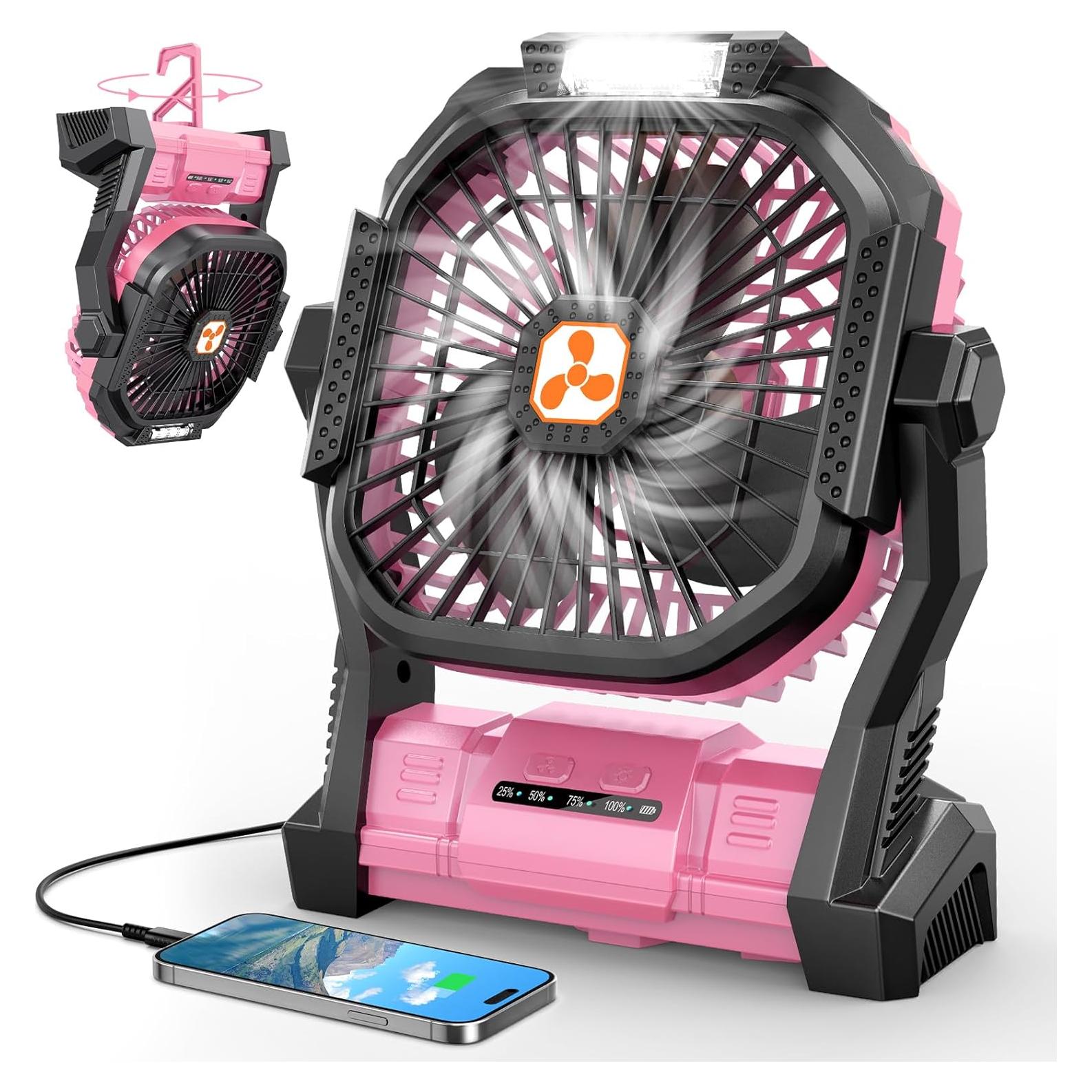 Ventilador Portátil Recargable Peouix PF1 con Luz LED 20000mAh