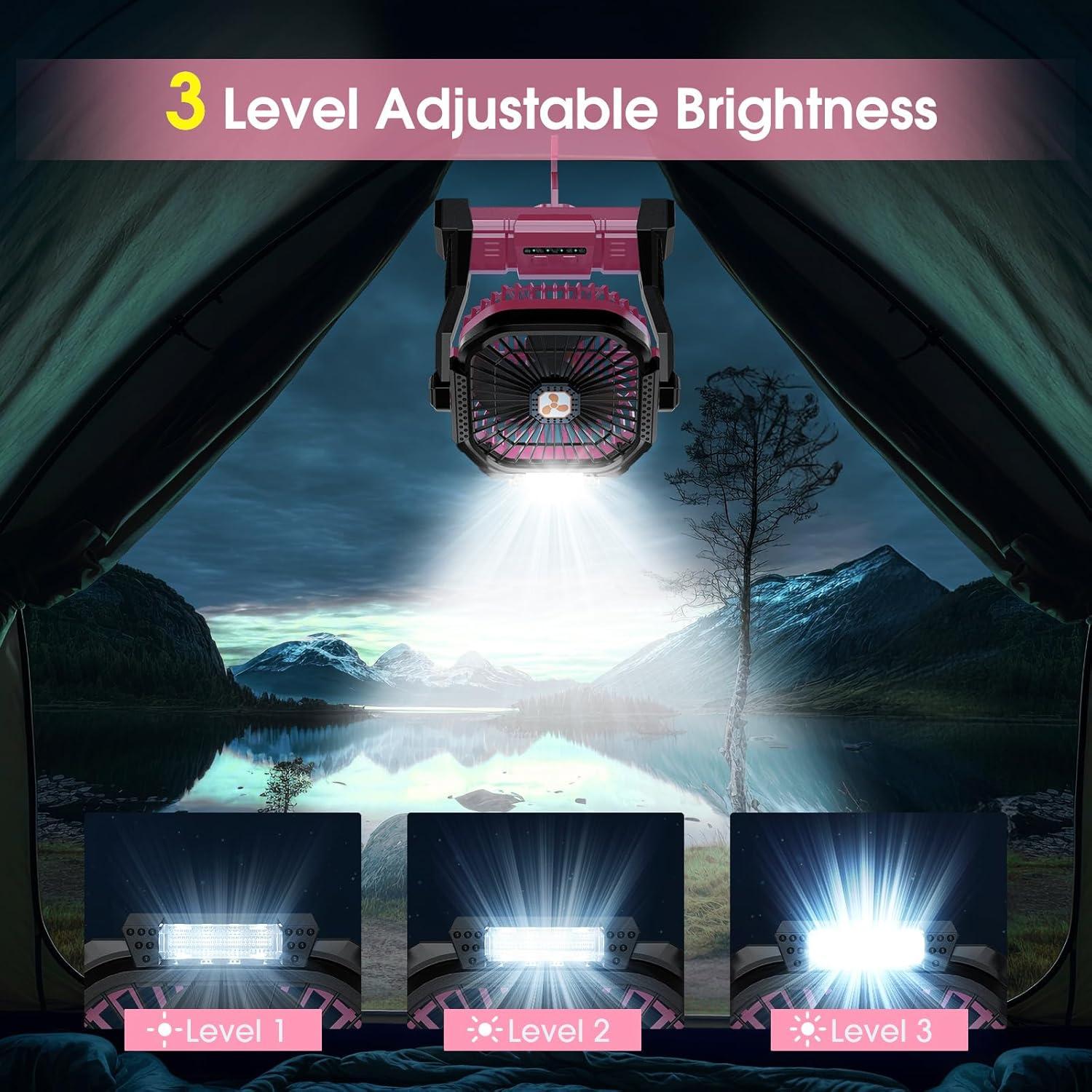 Ventilador Portátil Recargable Peouix PF1 con Luz LED 20000mAh