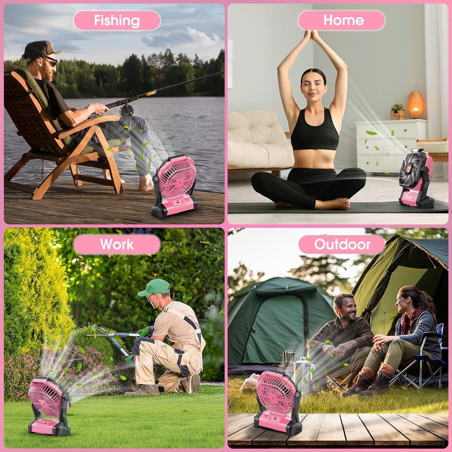 Ventilador Portátil Recargable Peouix PF1 con Luz LED 20000mAh