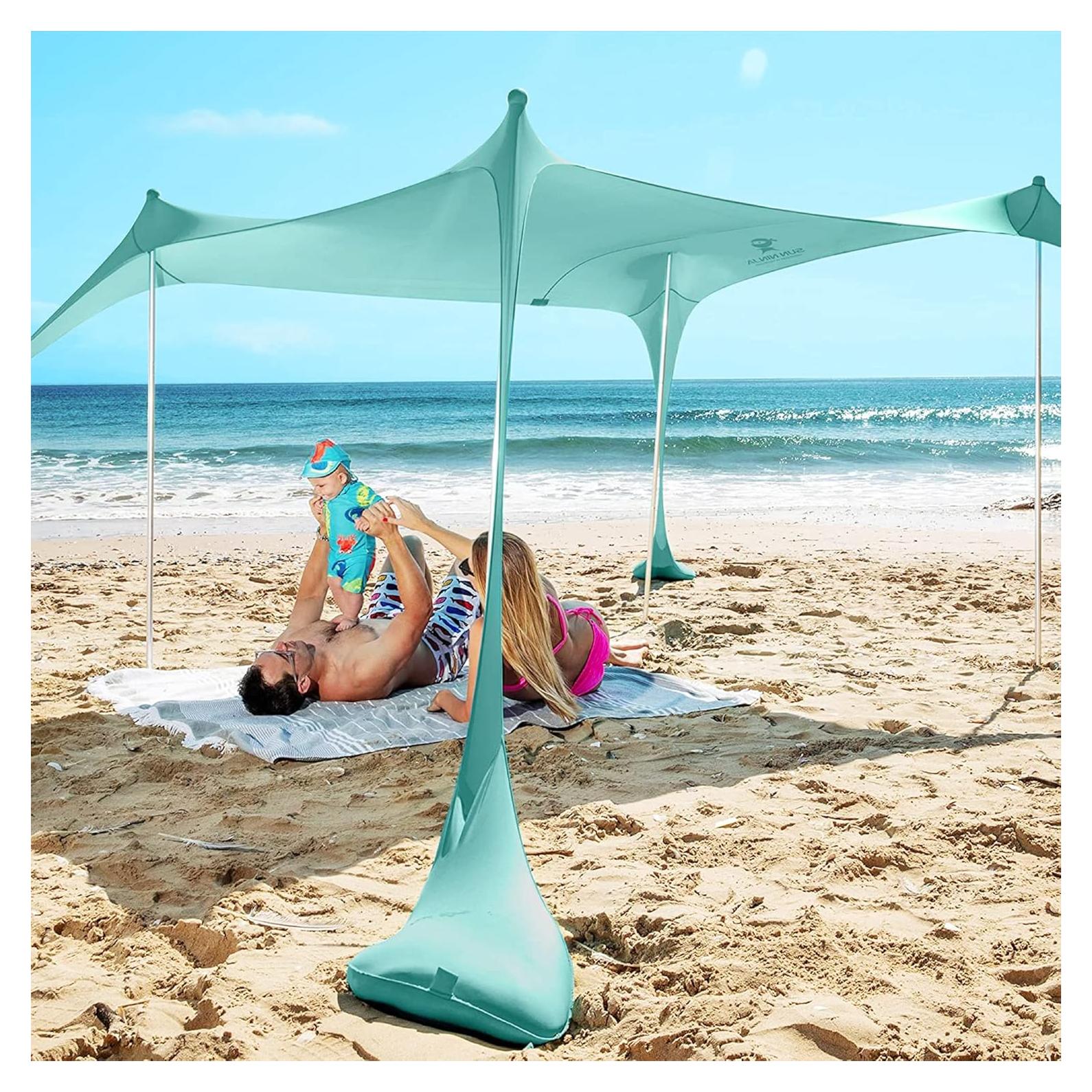 Tienda de Playa SUN NINJA UPF50+ 1.52x1.52m - Sombra Portátil