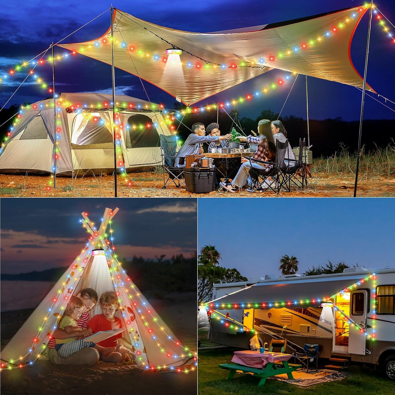 Luces de Camping Recargables UGDLUCK 10m 9 Modos IP4