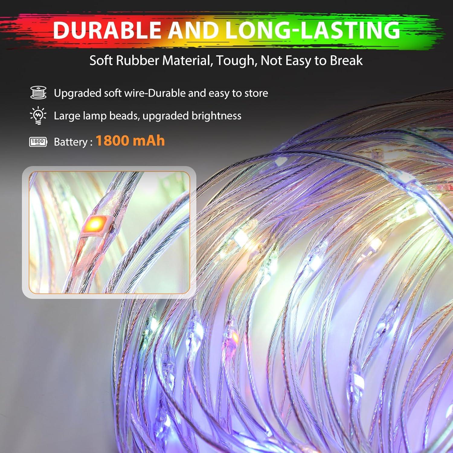 Luces de Camping Recargables UGDLUCK 10m 9 Modos IP4