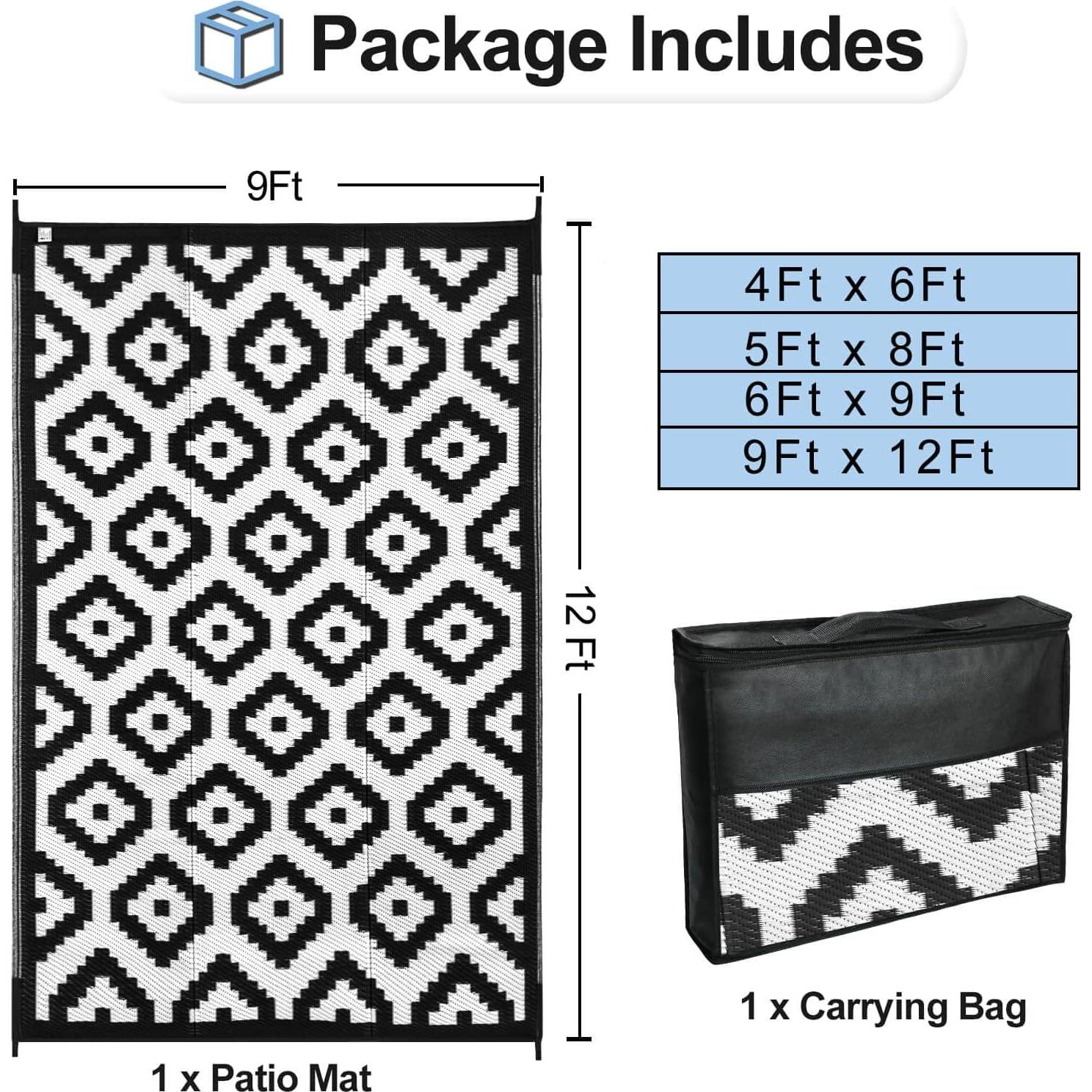 Alfombra Exterior Reversible OutdoorLines 2.74x3.66m Marroquí