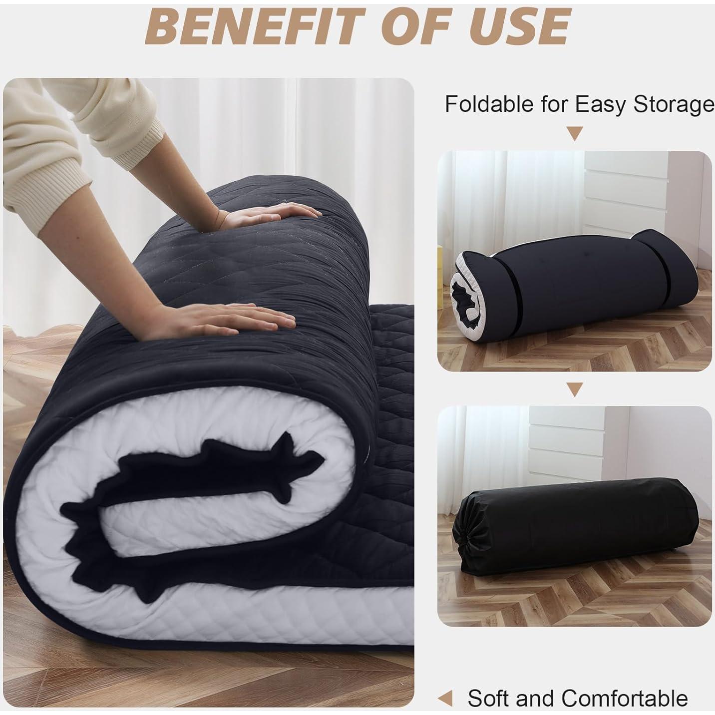 Colchón Futón Completo MEULBATY Plegable Espuma Viscoelástica