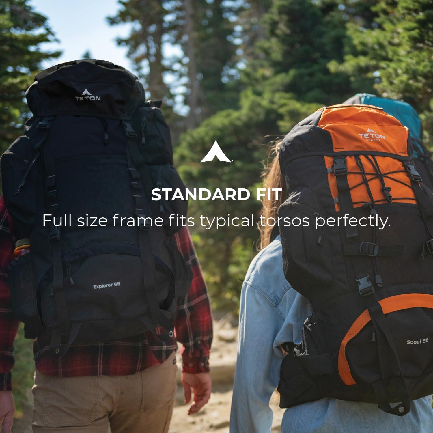 Mochila TETON Explorer 85L para Senderismo y Camping Negra