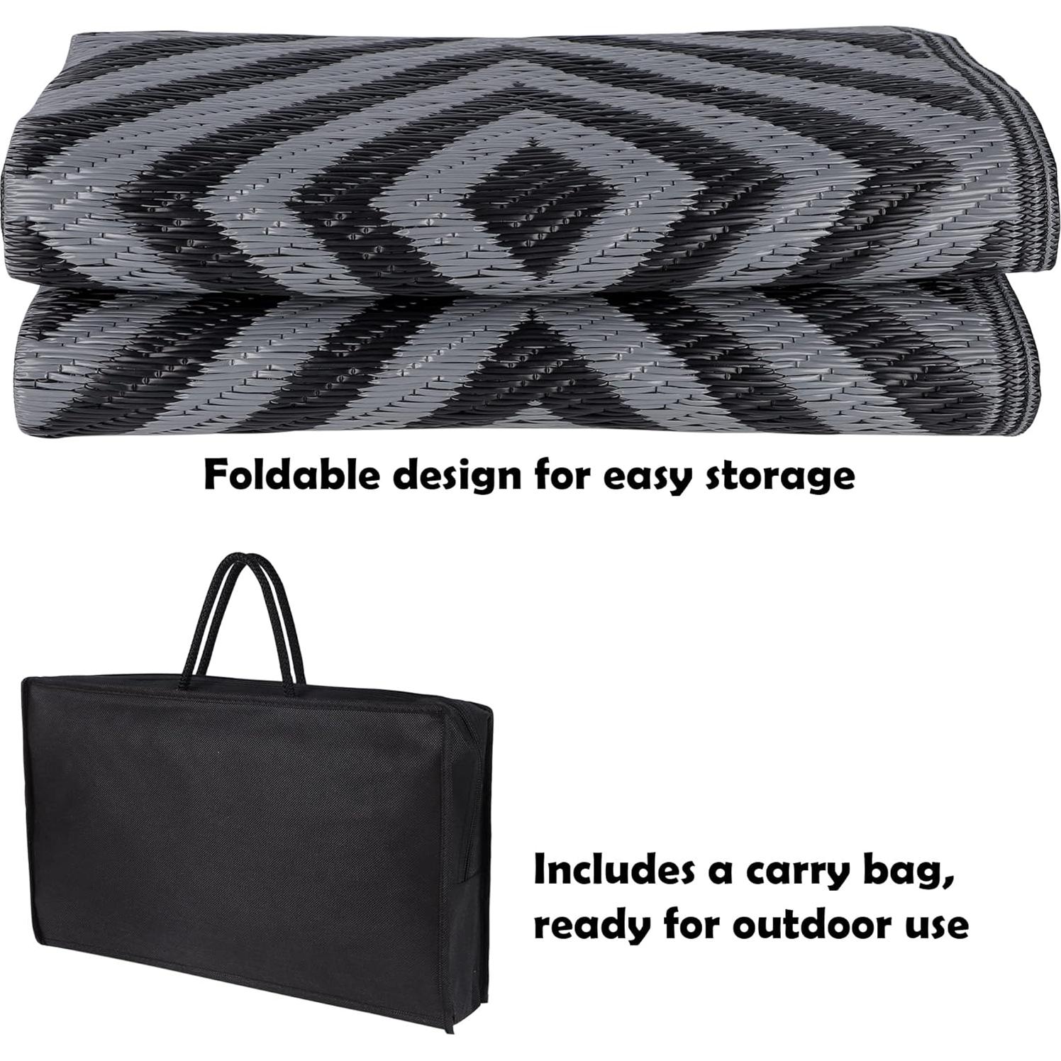 Alfombra de área Ridota 1.22x1.83m Reversible Geométrica