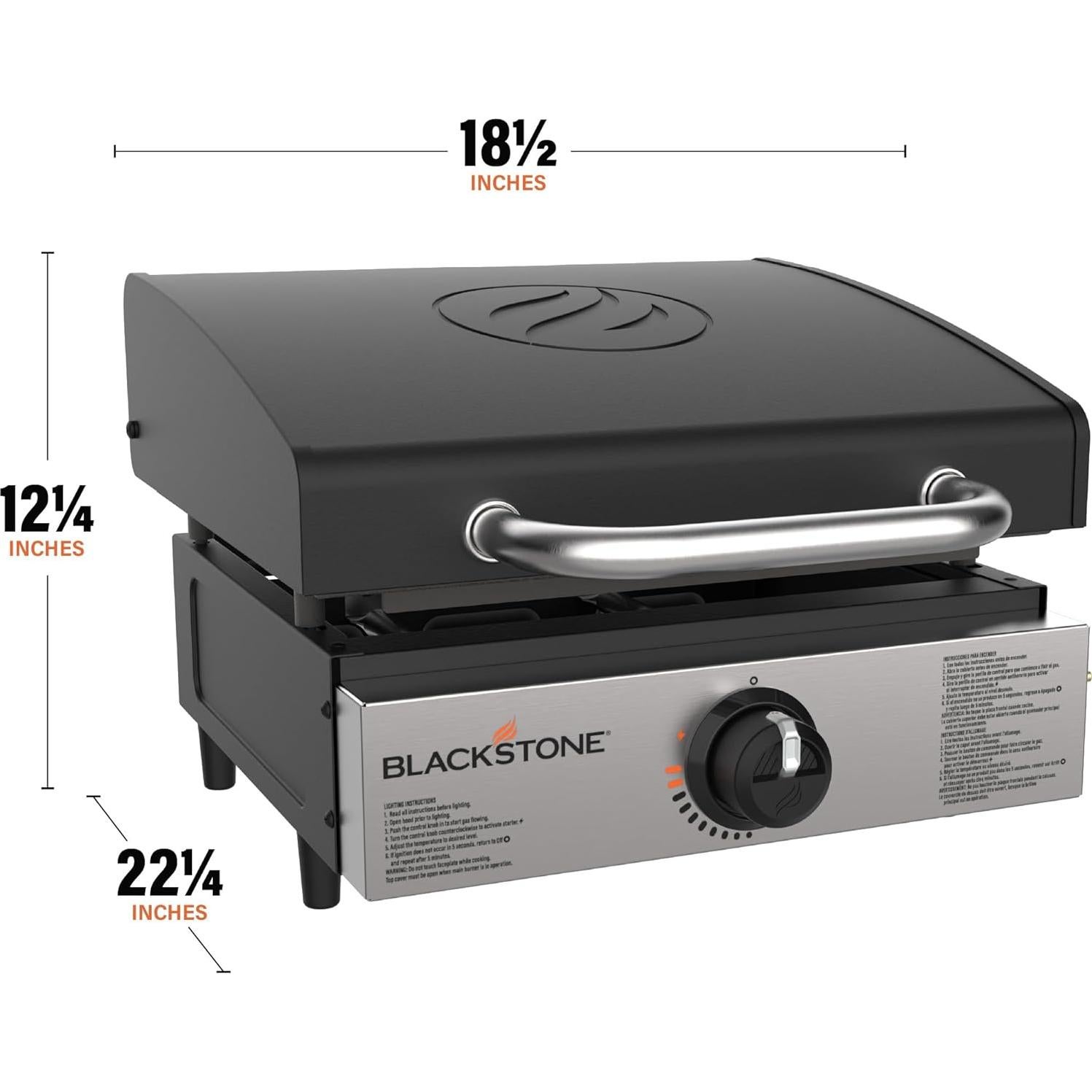 Plancha Portátil Blackstone 1814 de Gas Propano 17" Acero Inoxidable