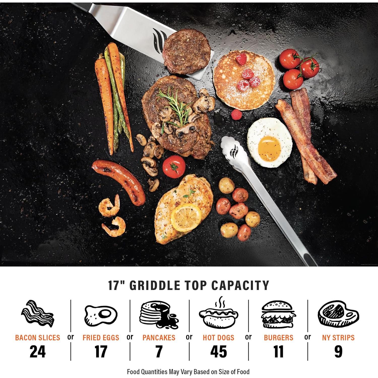 Plancha Portátil Blackstone 1814 de Gas Propano 17" Acero Inoxidable