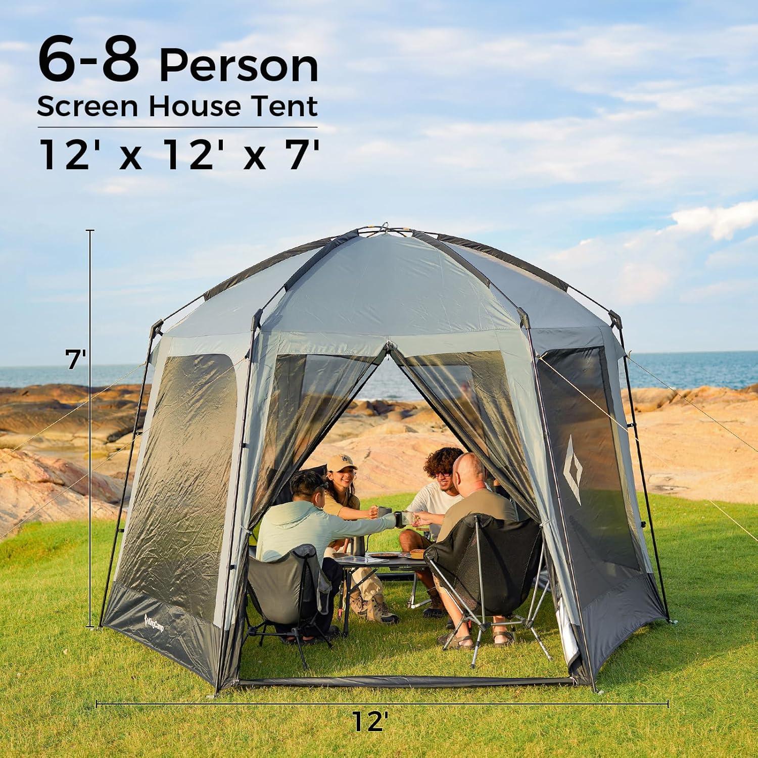 Carpa de Pantalla KingCamp 3.66m x 3.66m para 6-8 Personas