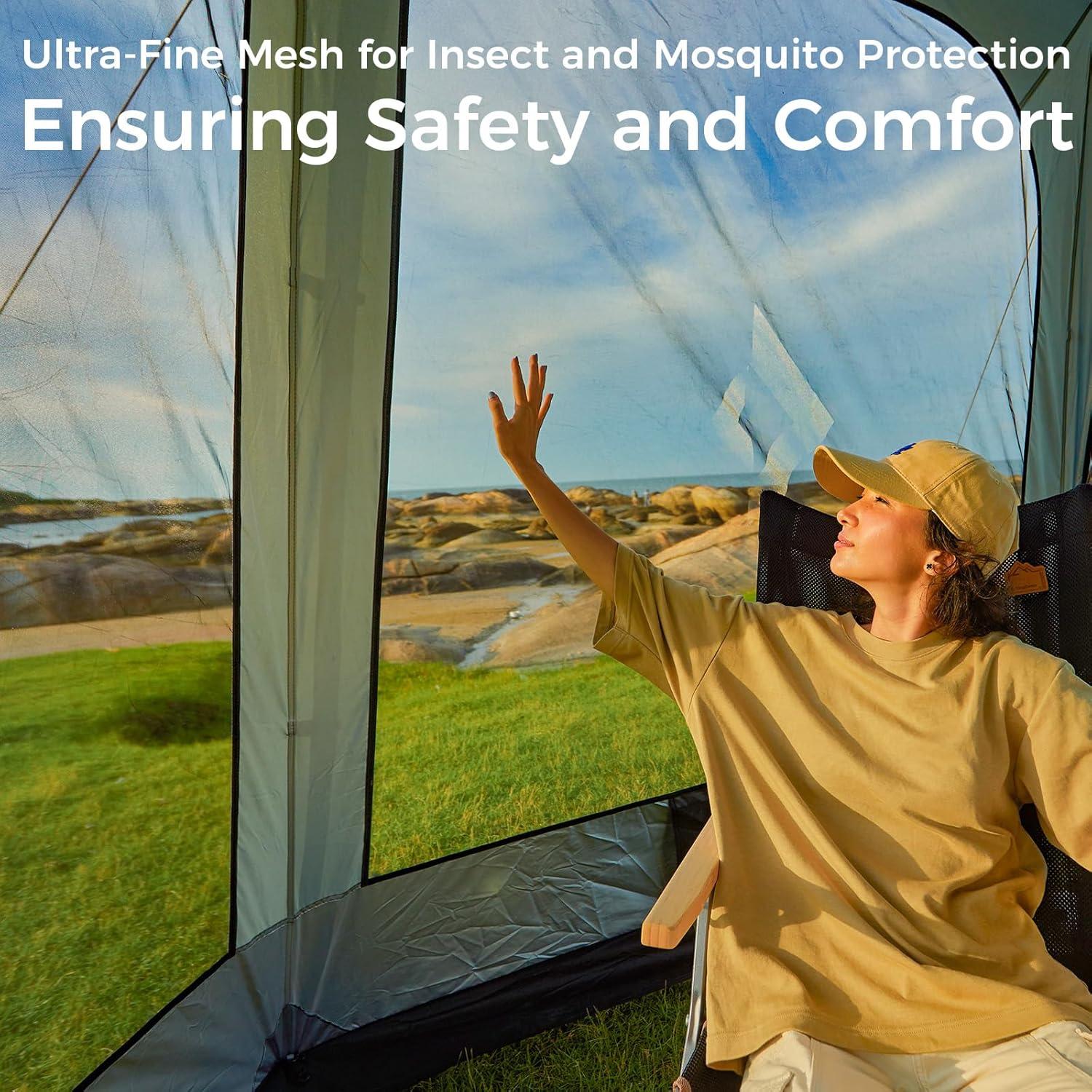 Carpa de Pantalla KingCamp 3.66m x 3.66m para 6-8 Personas