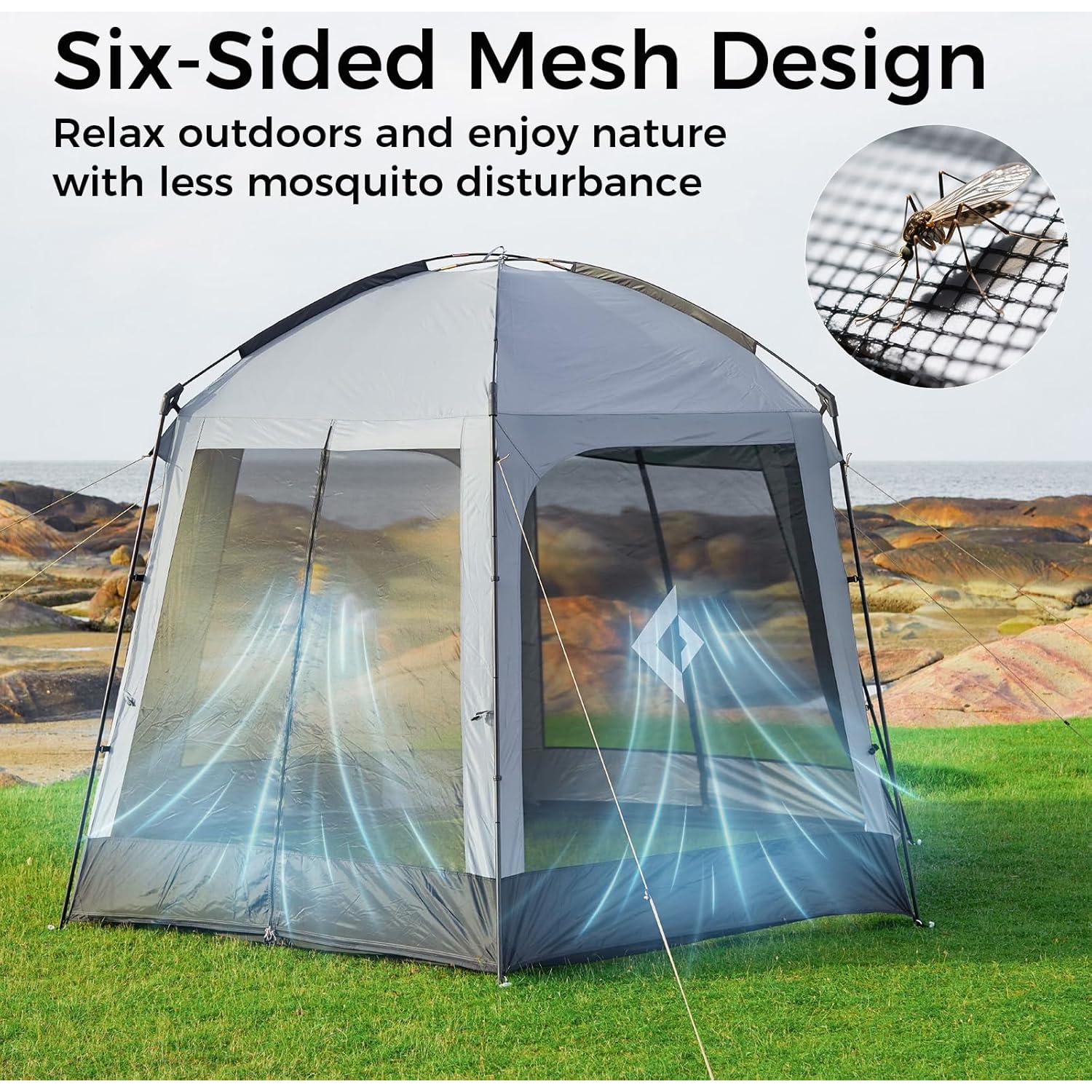 Carpa de Pantalla KingCamp 3.66m x 3.66m para 6-8 Personas