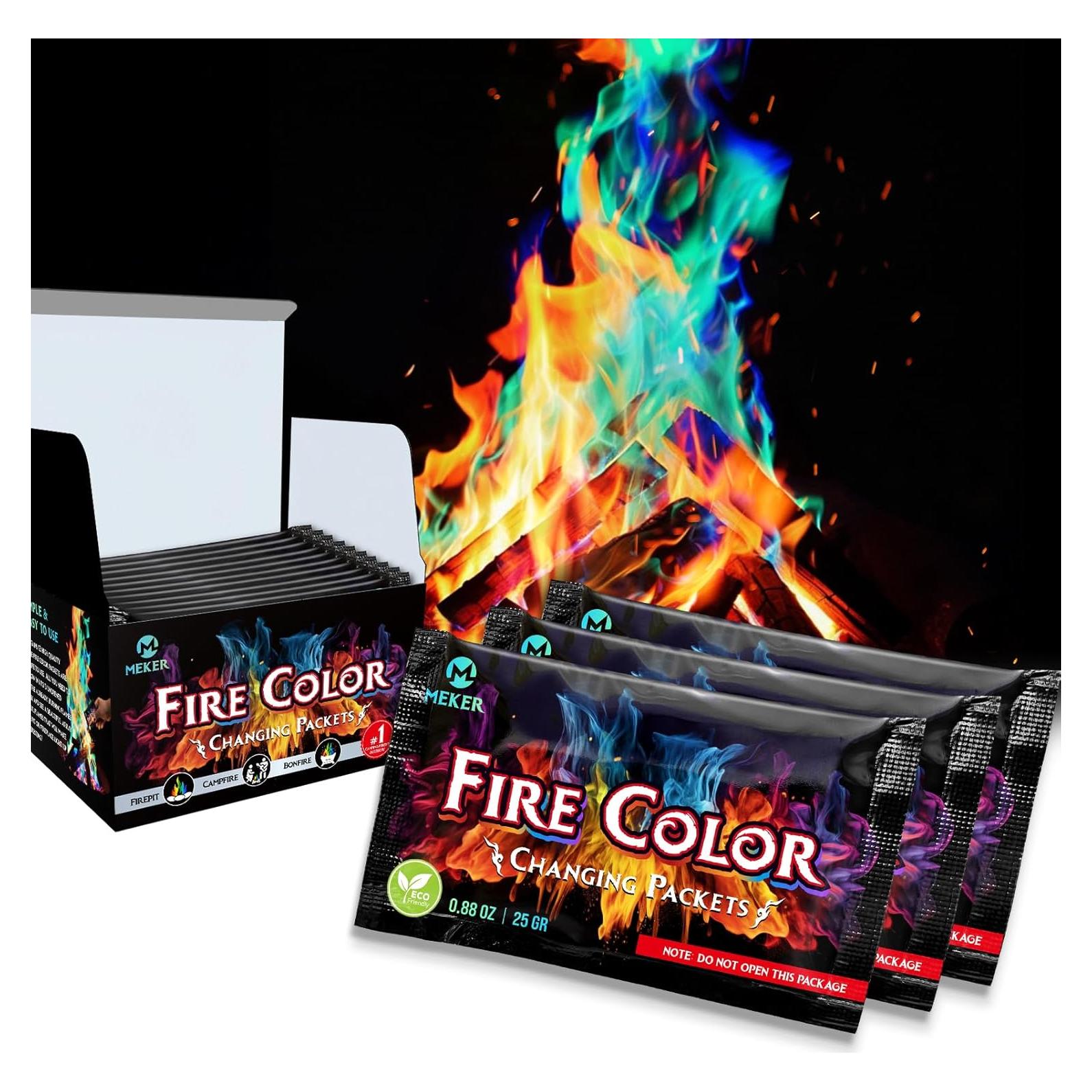 Paquete de Cambio de Color MEKER - 12 Unidades para Fogatas