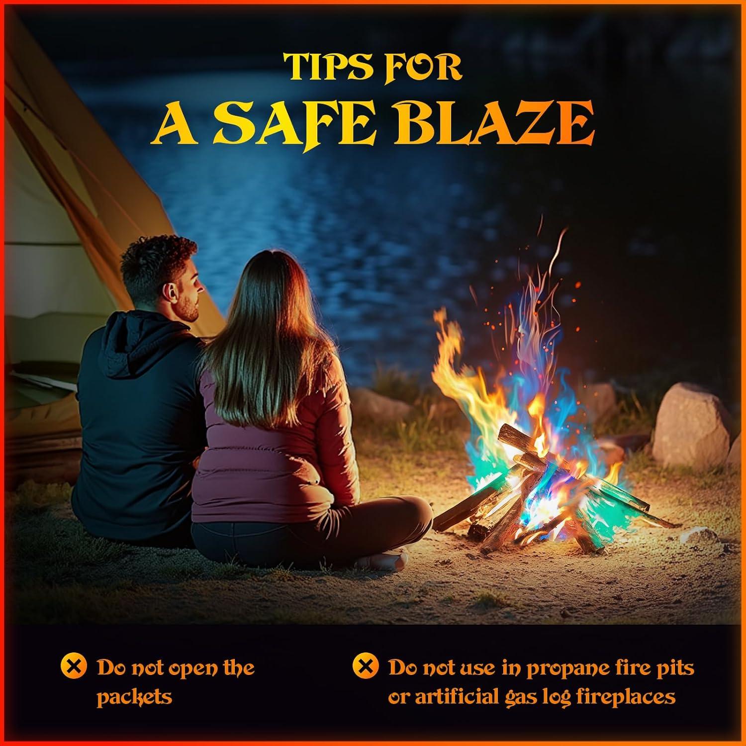 Paquete de Cambio de Color MEKER - 12 Unidades para Fogatas